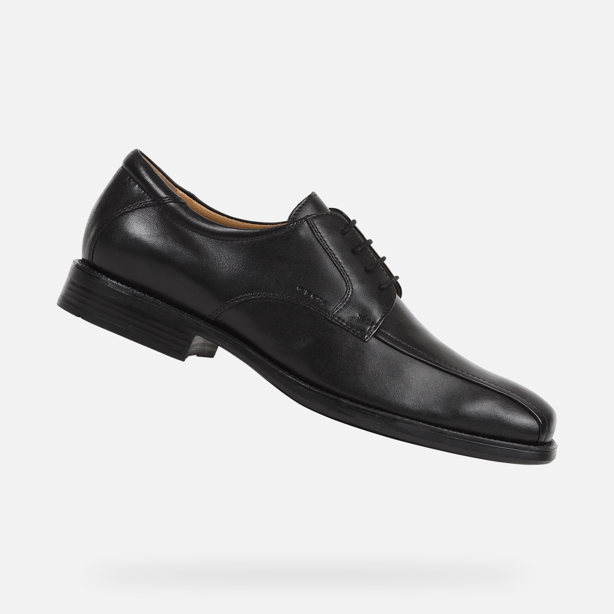 Black mens formal shoes Geox Federico - Mens