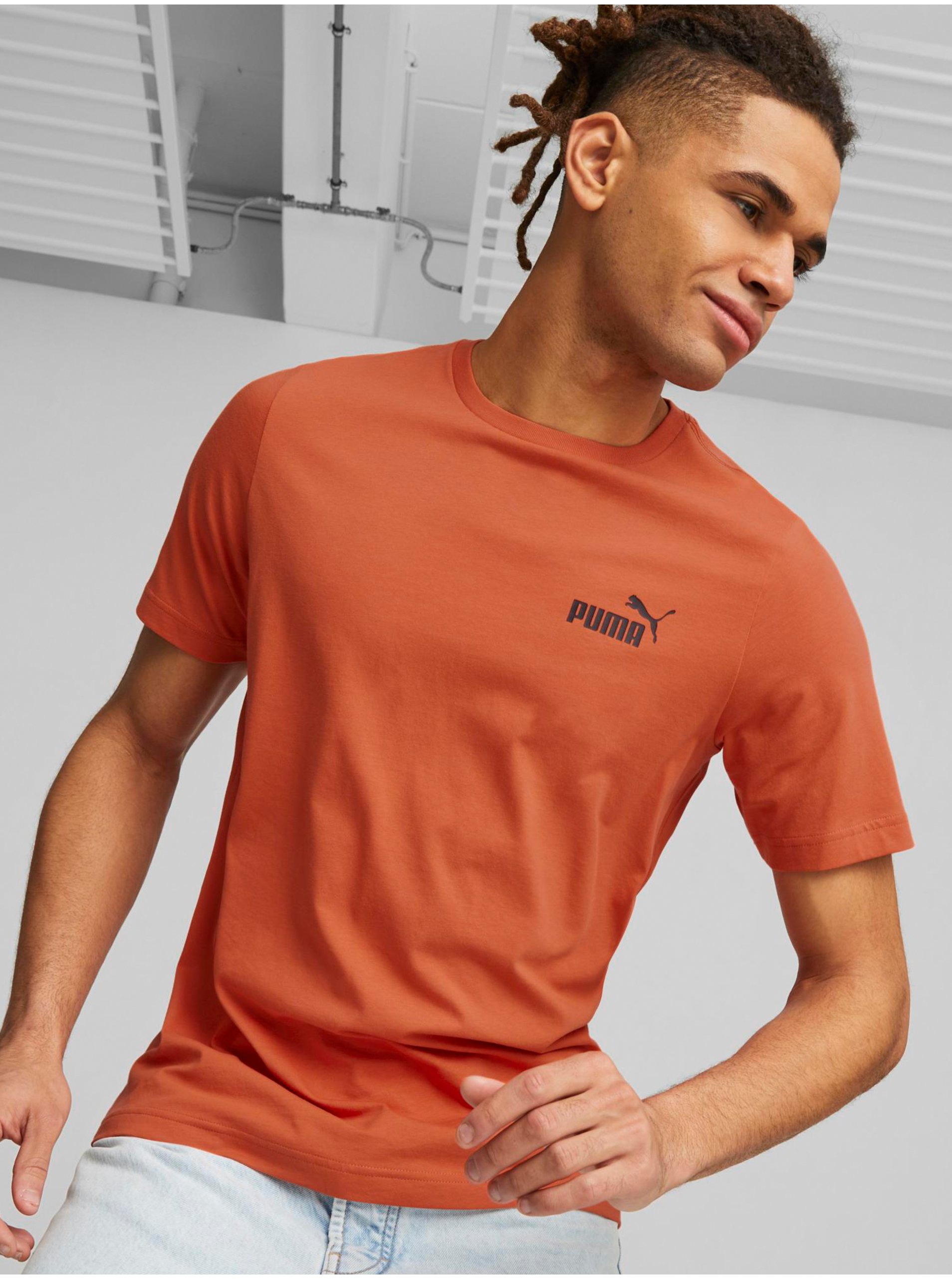 Orange Men's T-Shirt Puma - Men