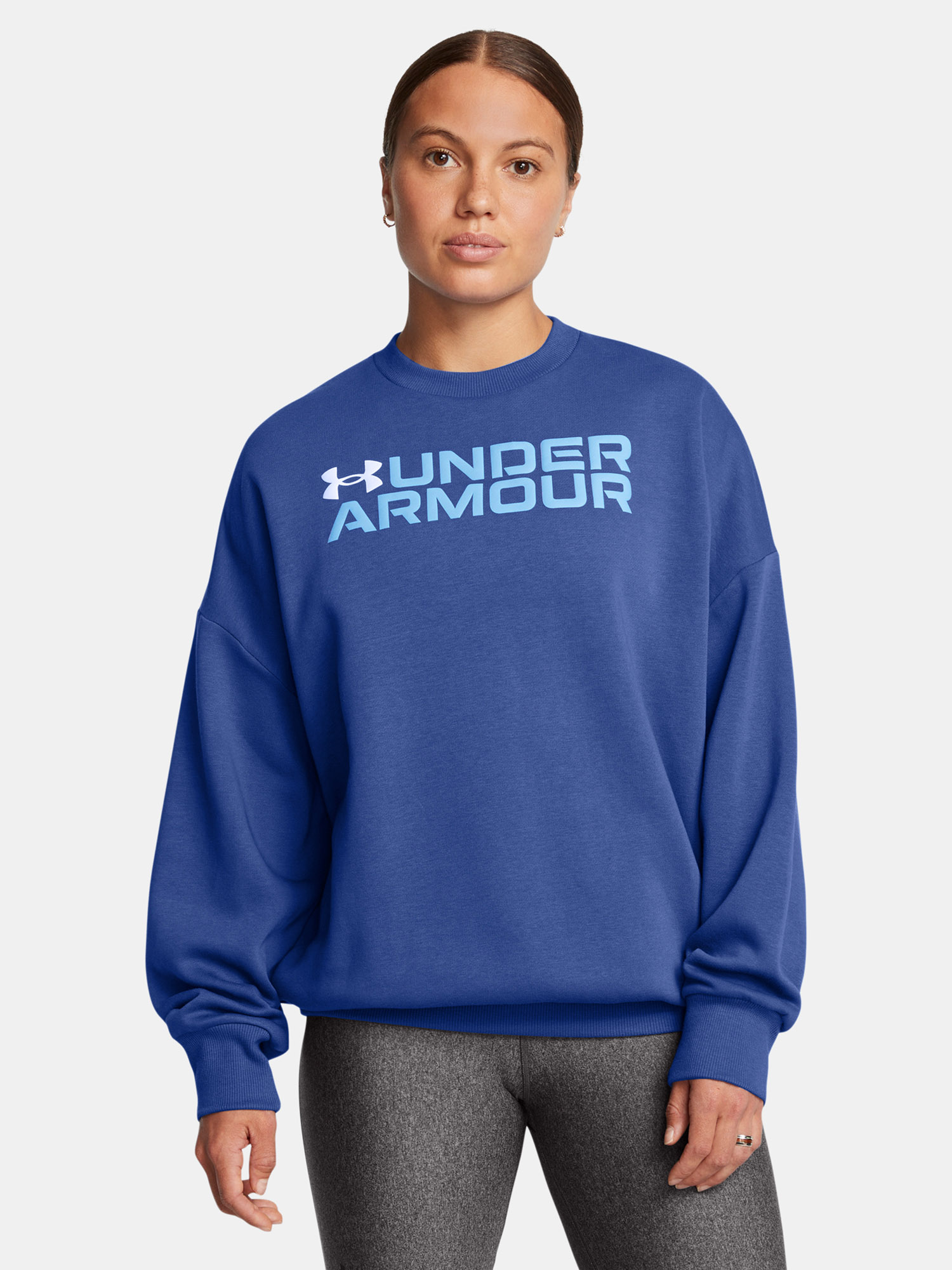 Women's sweatshirt Under Armour Rival Fleece WordmarkOS Crew-BLU - Women's
