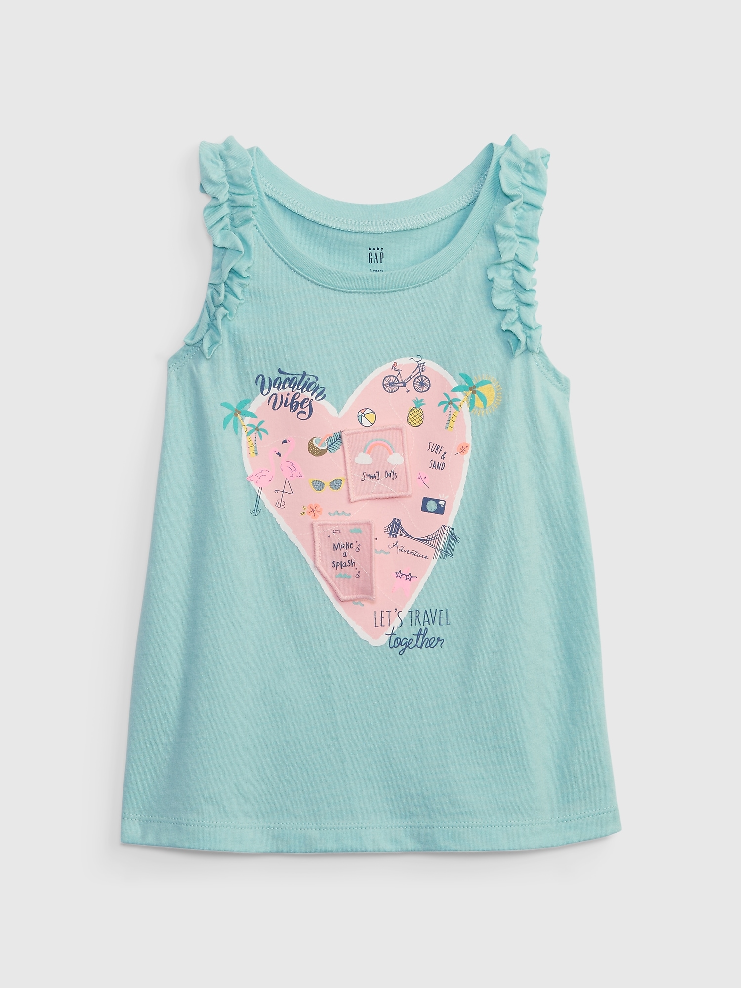 GAP Children's Tank Top With Heart Print - Girls