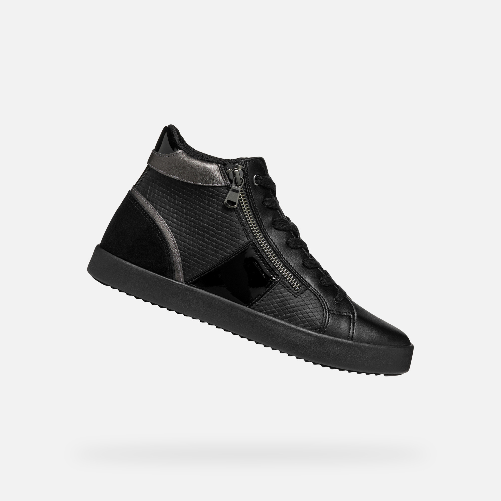 Black womens sneakers Geox Blomiee - Womens