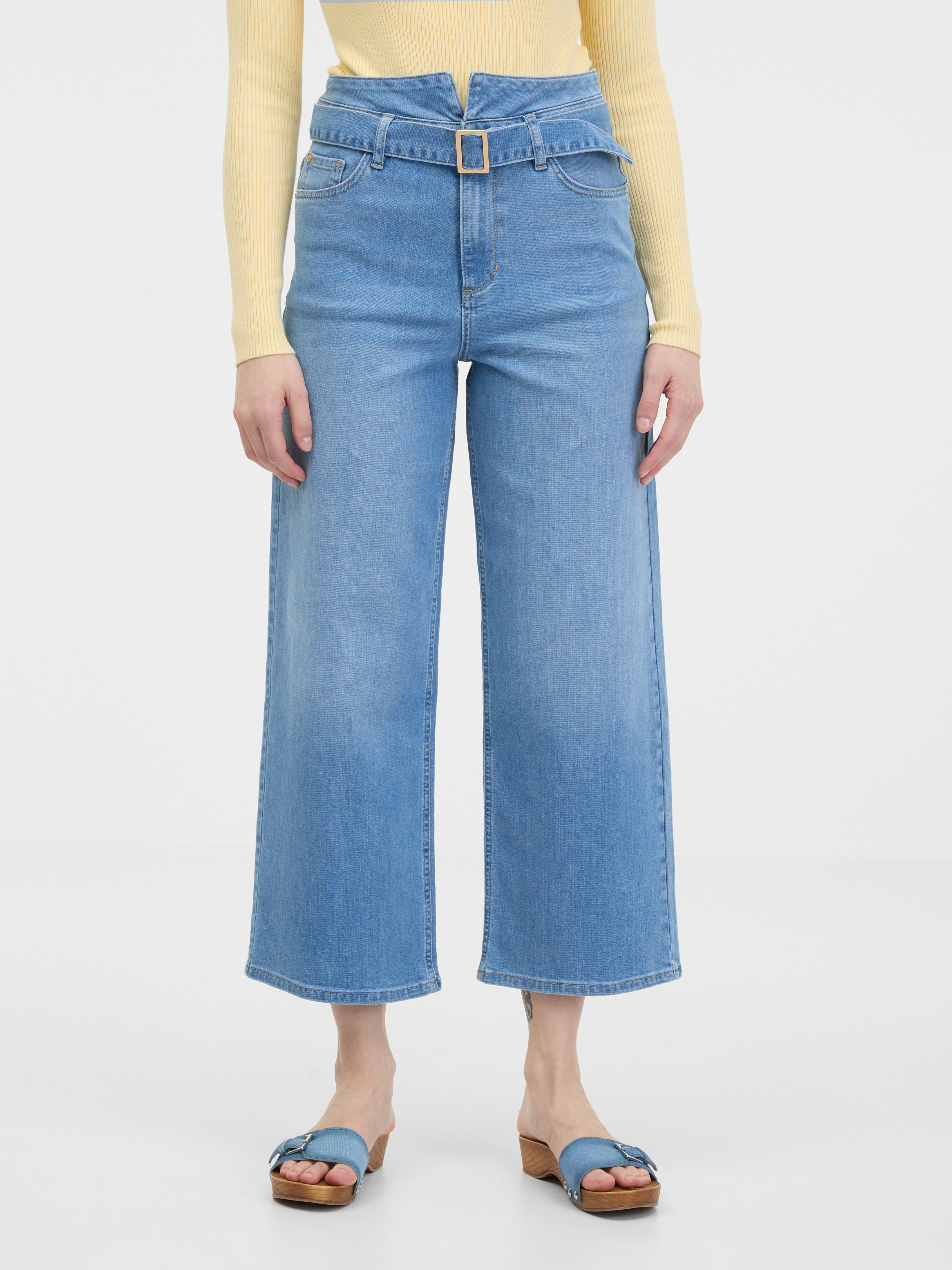 Orsay Light Blue Women's Wide Jeans - Women