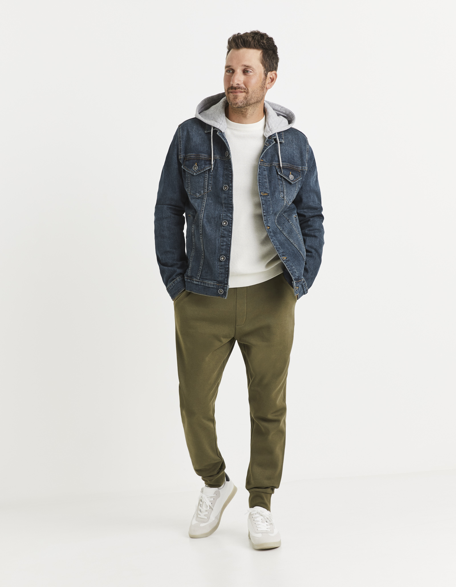 Pantaloni casual pentru barbati Celio - verde