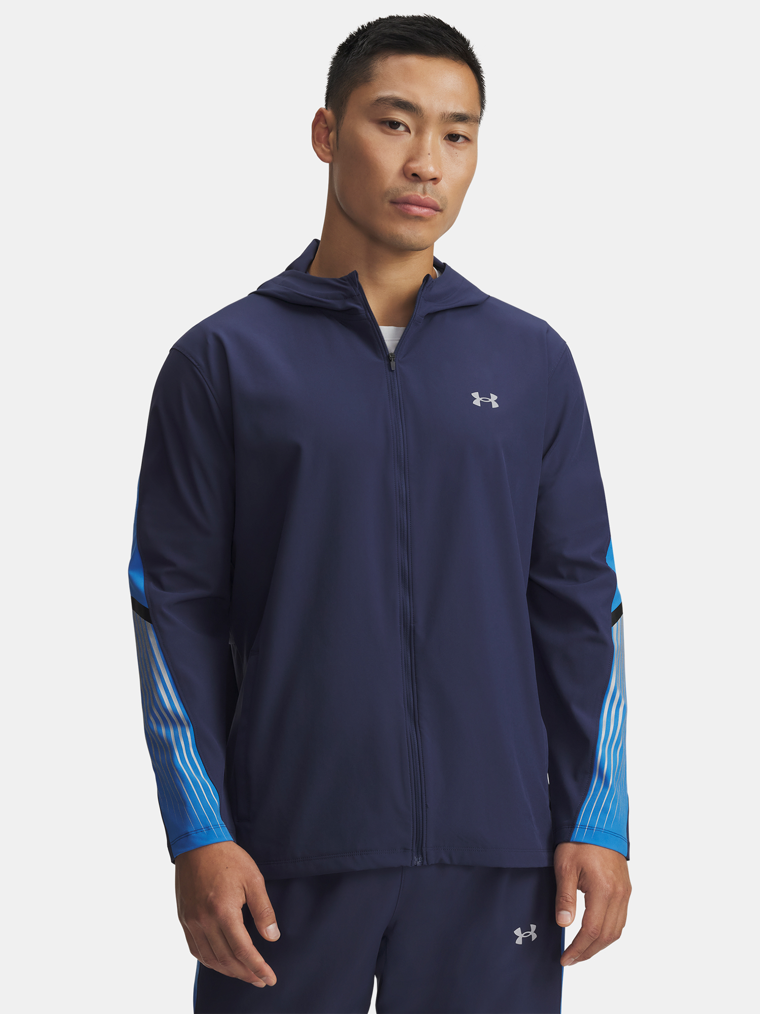 Men&#039;s Under Armour UA Velociti Storm Hooded Jacket Jkt-BLU - Mens