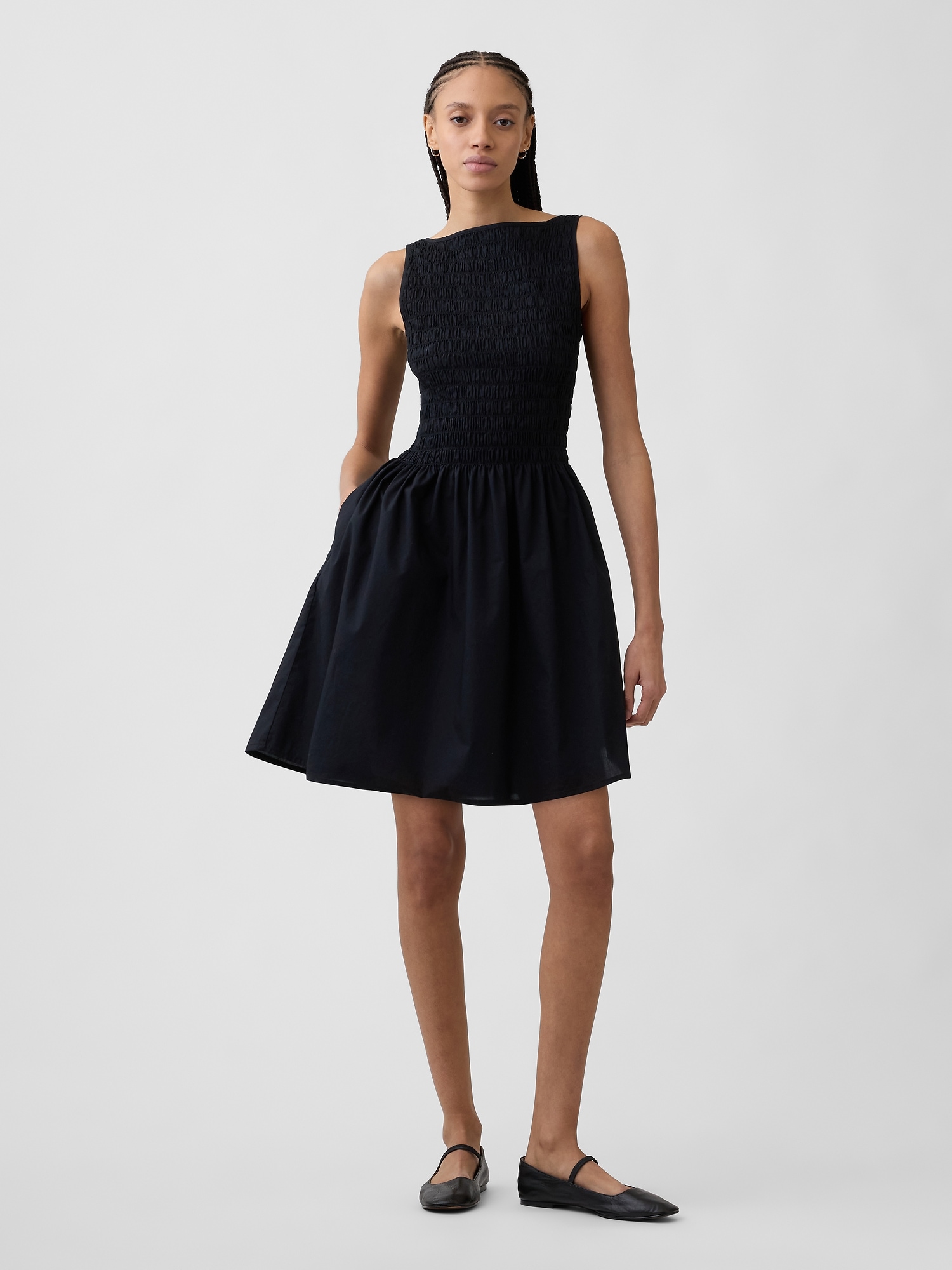 Мини рокля GAP с деколте тип „лодка“