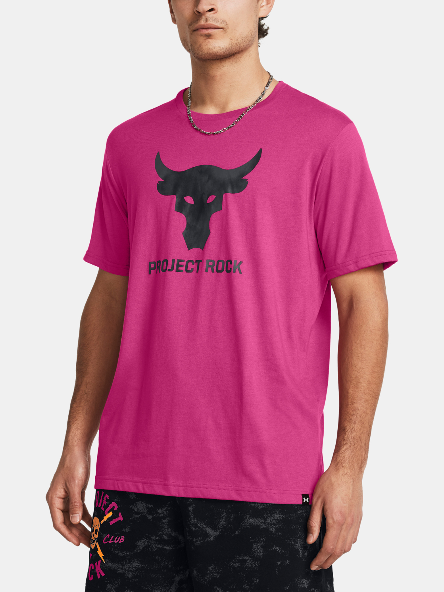Under Armour Tričko UA Pjt Rck Payoff Graphc SS-PNK - Pánské
