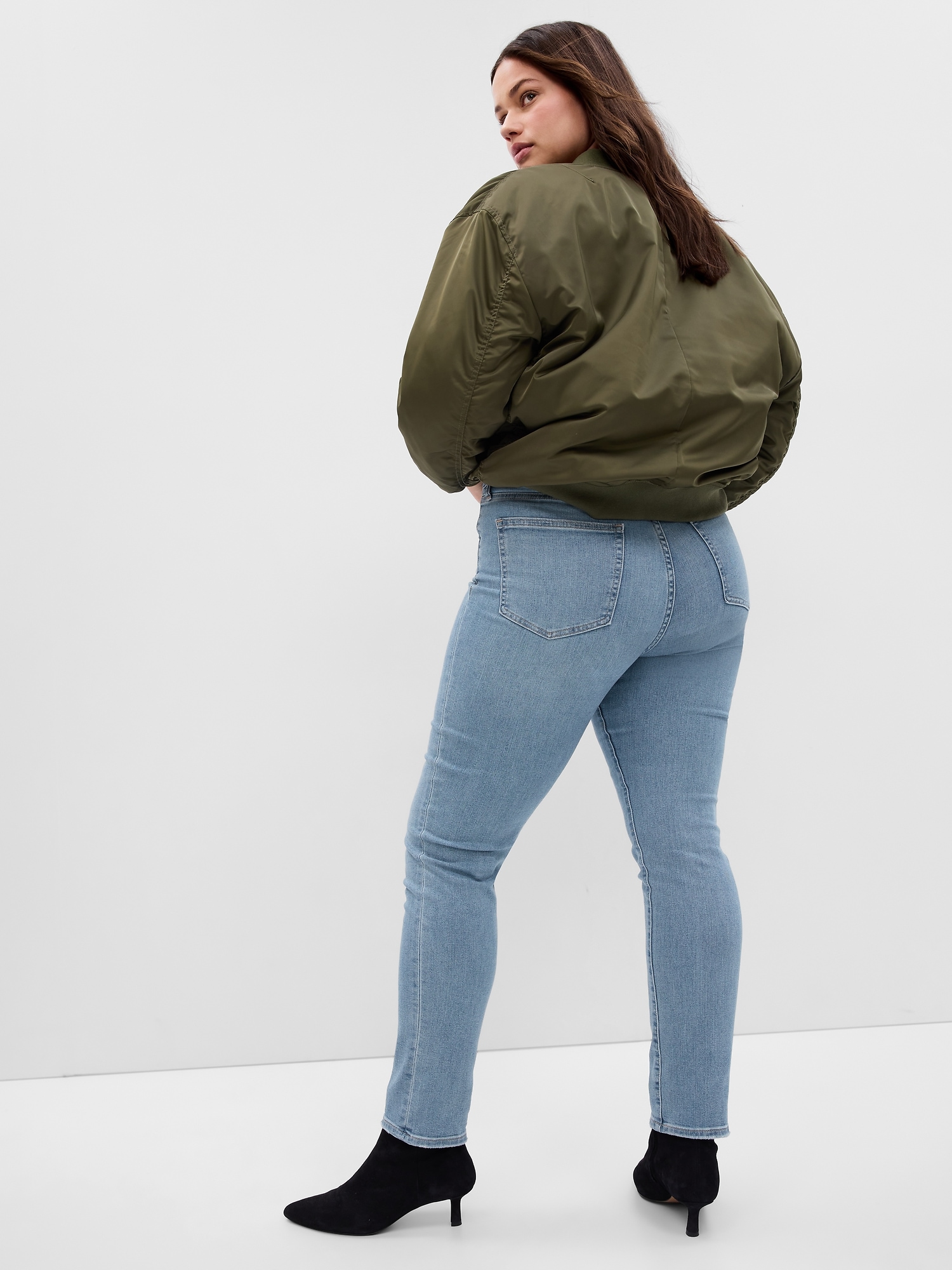 Straight fit pentru femei GAP - albastru