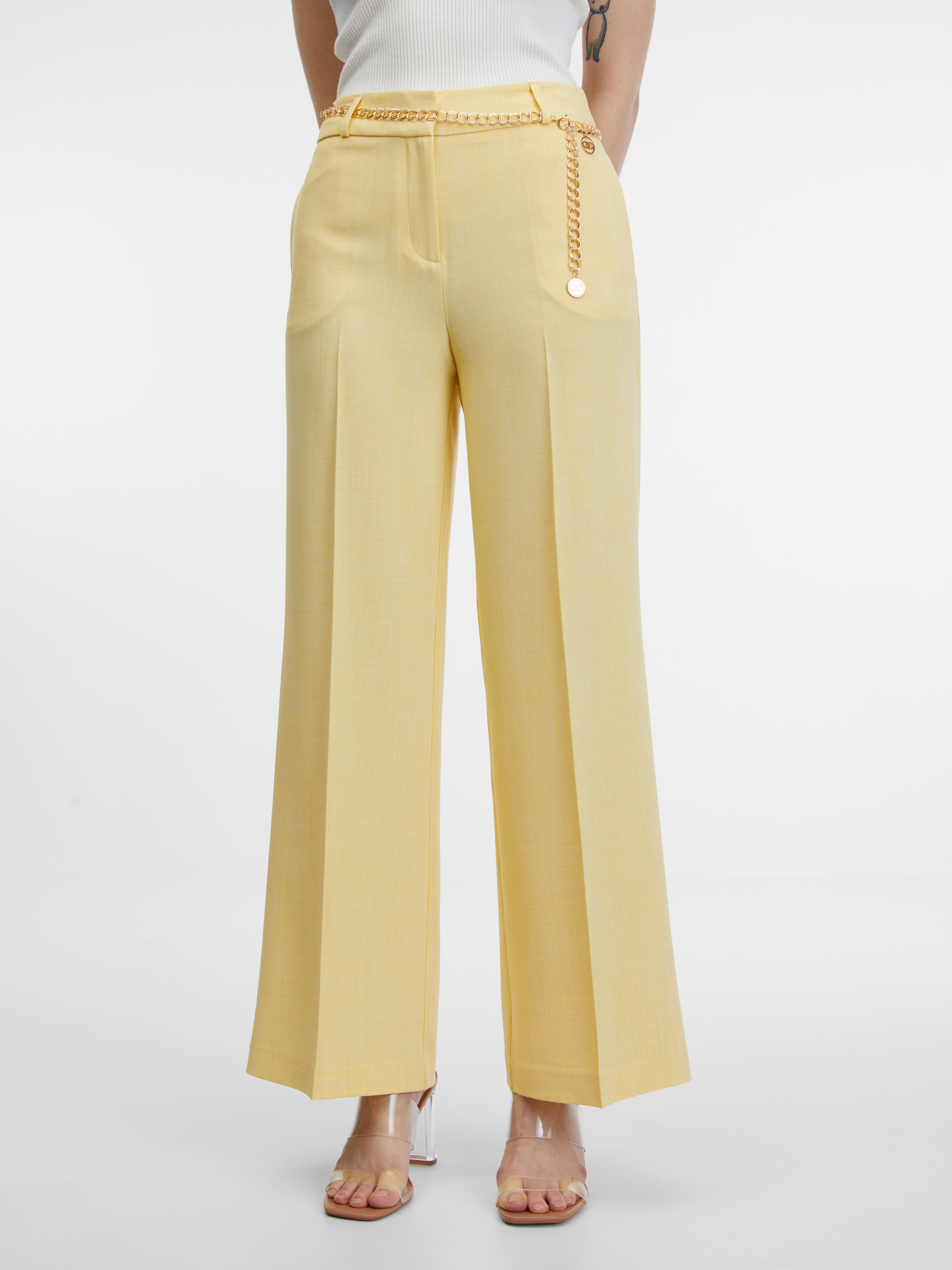 Orsay Yellow Women's Wide Pants - Women's