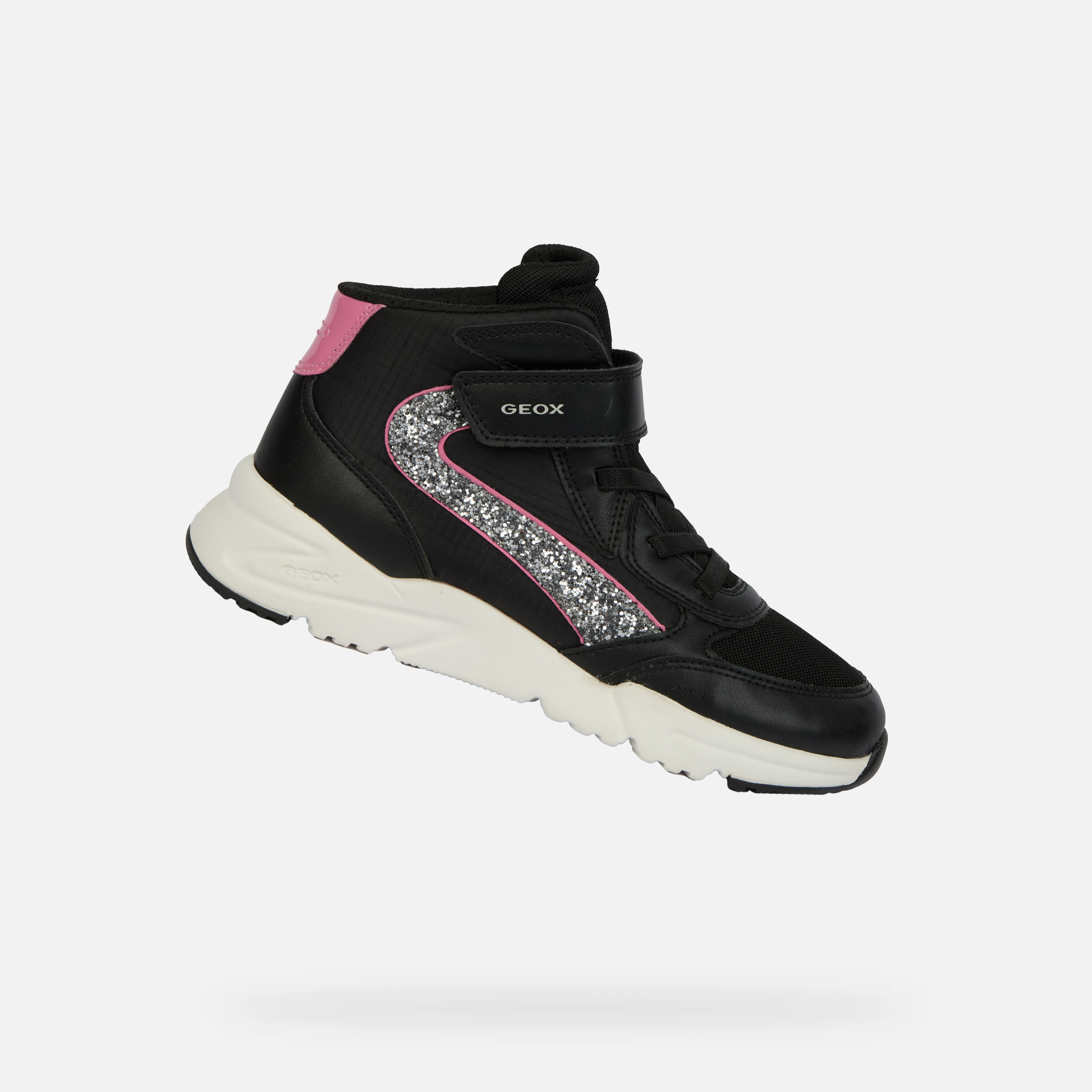 Black Girls Geox Loftus Sneakers - Girls