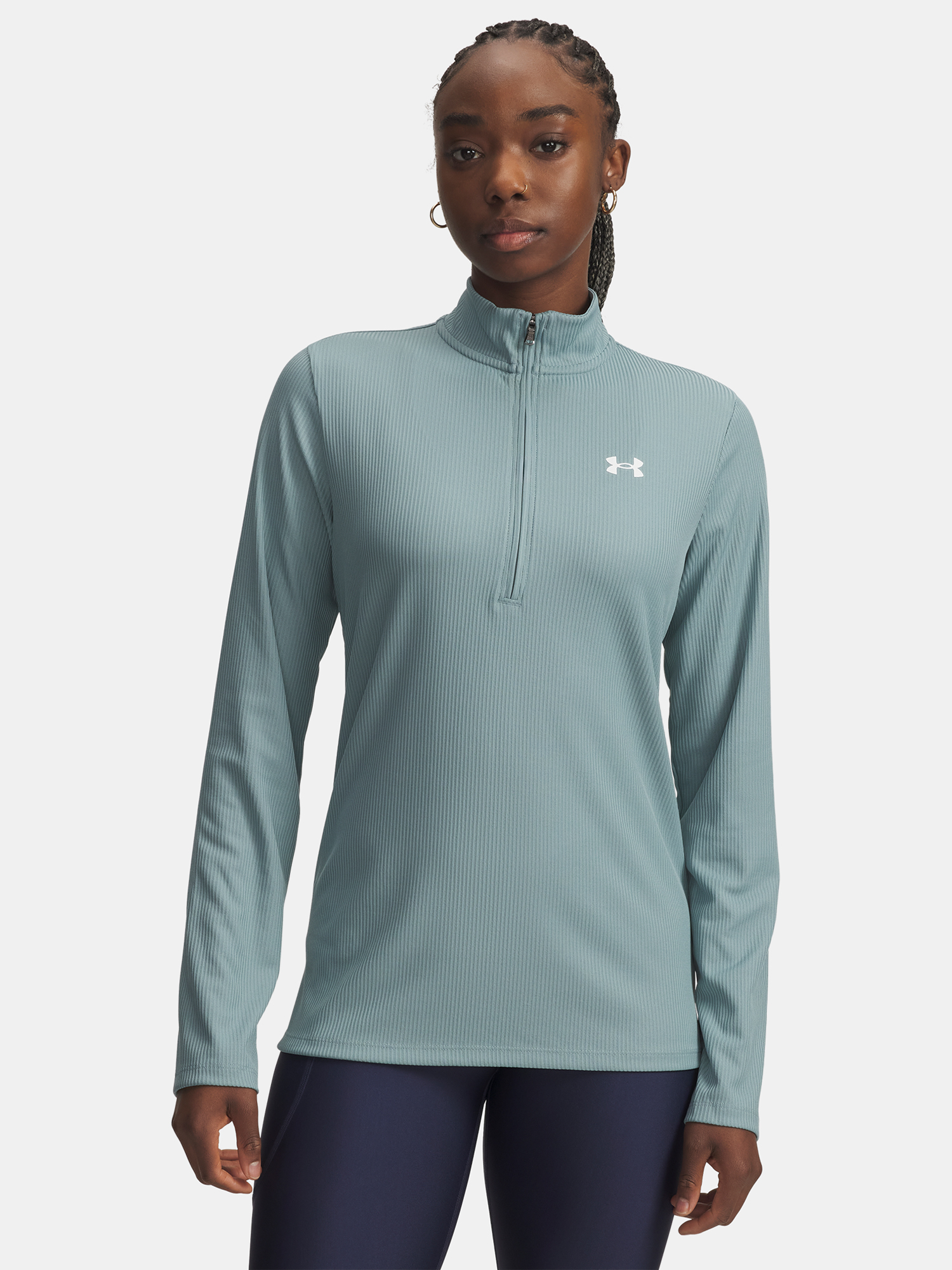 Under Armour Tech Rib 1/2 Zip-GRN Women's T-Shirt - Women's