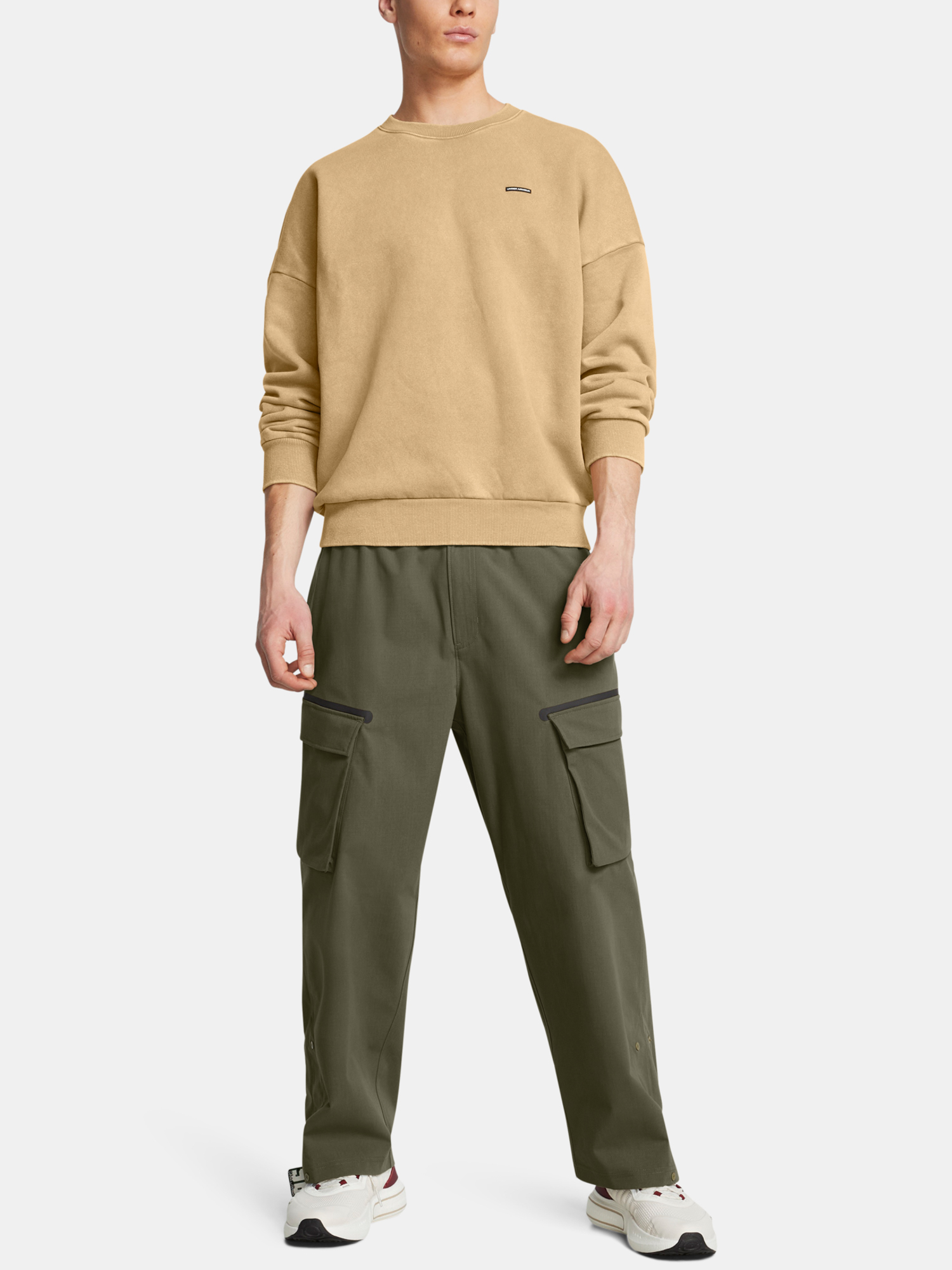 Under Armour Men&#039;s sweatshirt UA Icon HWT Flc Wash OS Crew - Men&#039;s