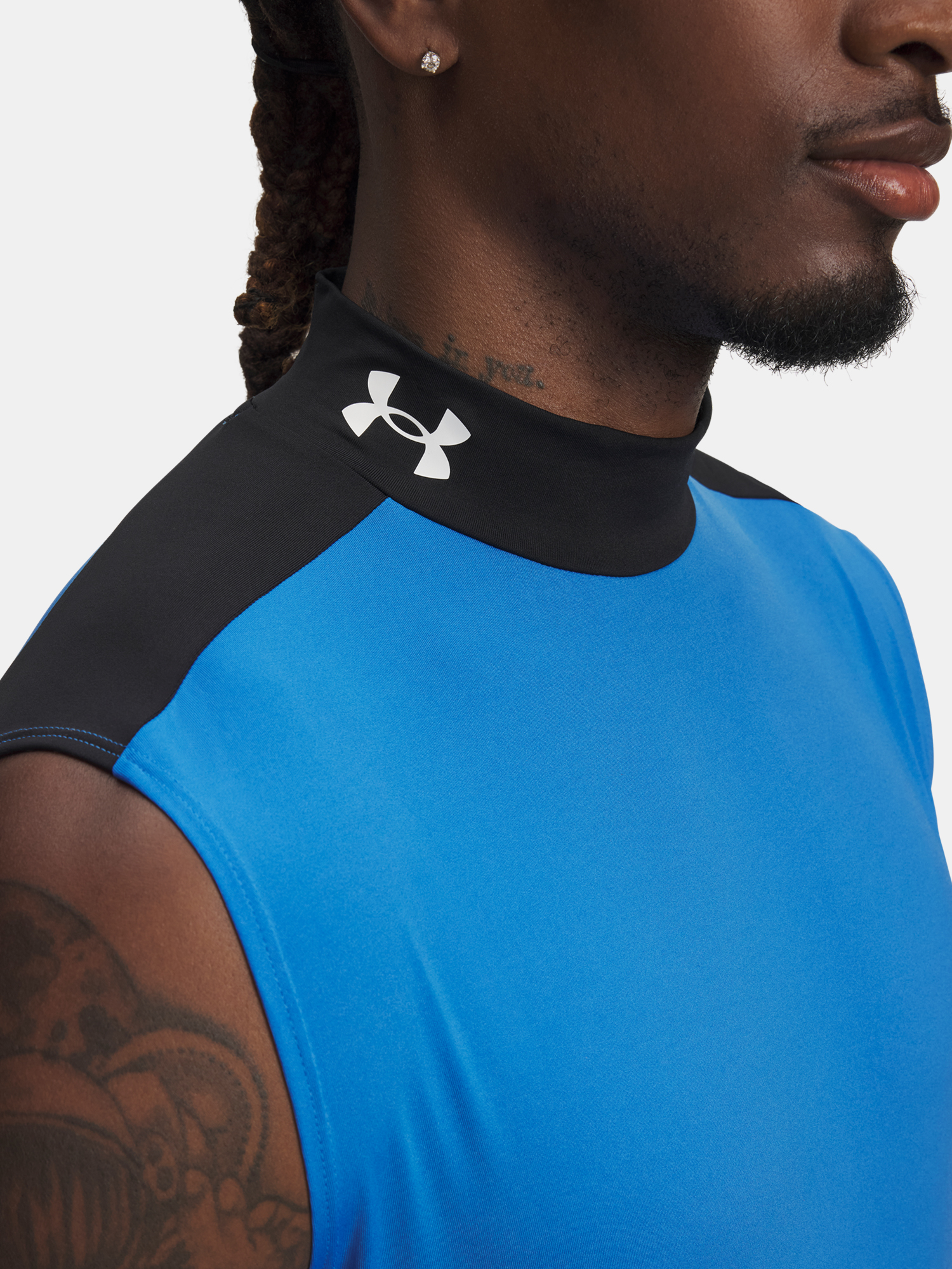 Men's Under Armour UA HG Wordmark SL-BLU Tank Top - Men's