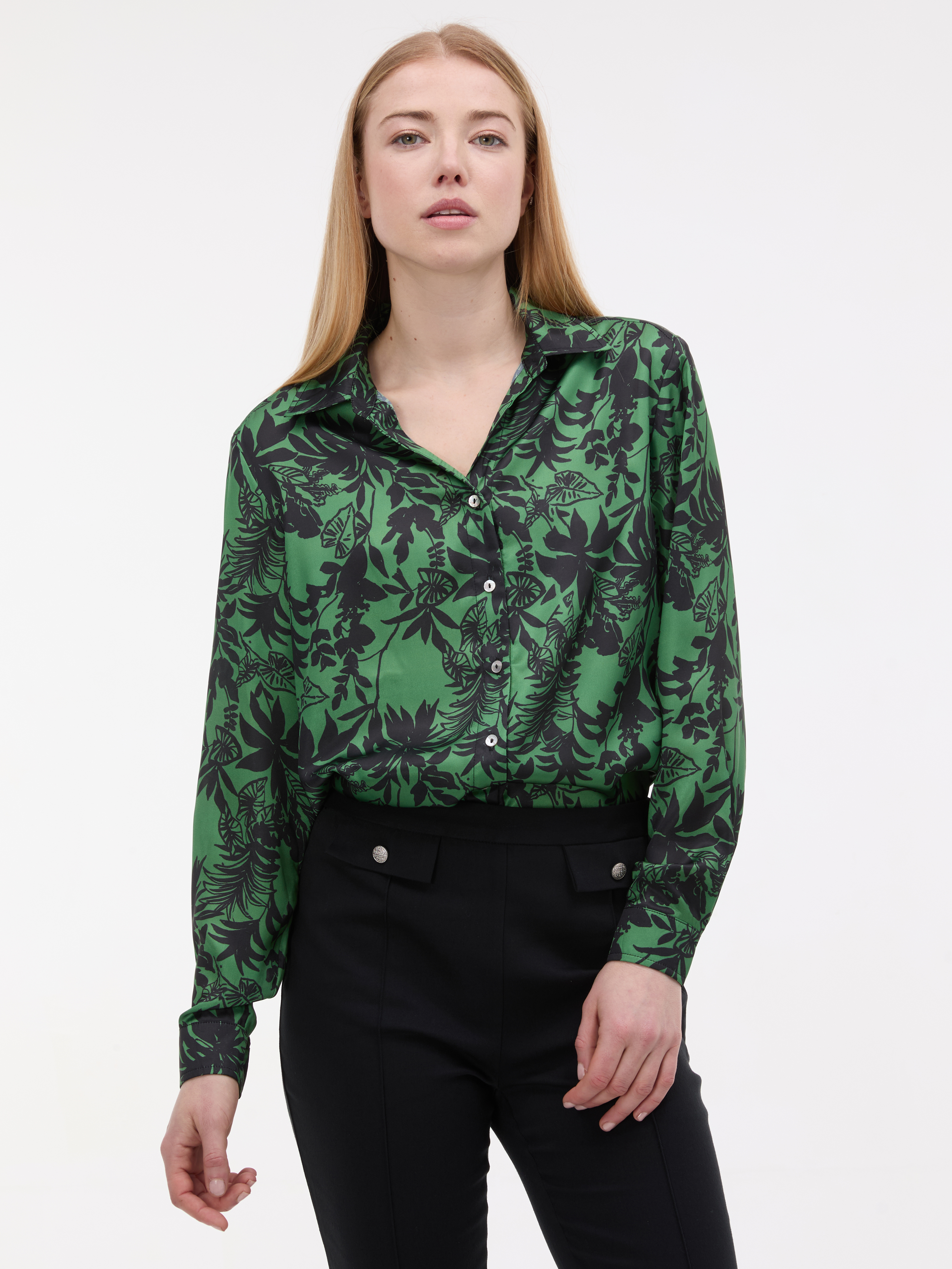 Zelená vzorovaná halenka ORSAY