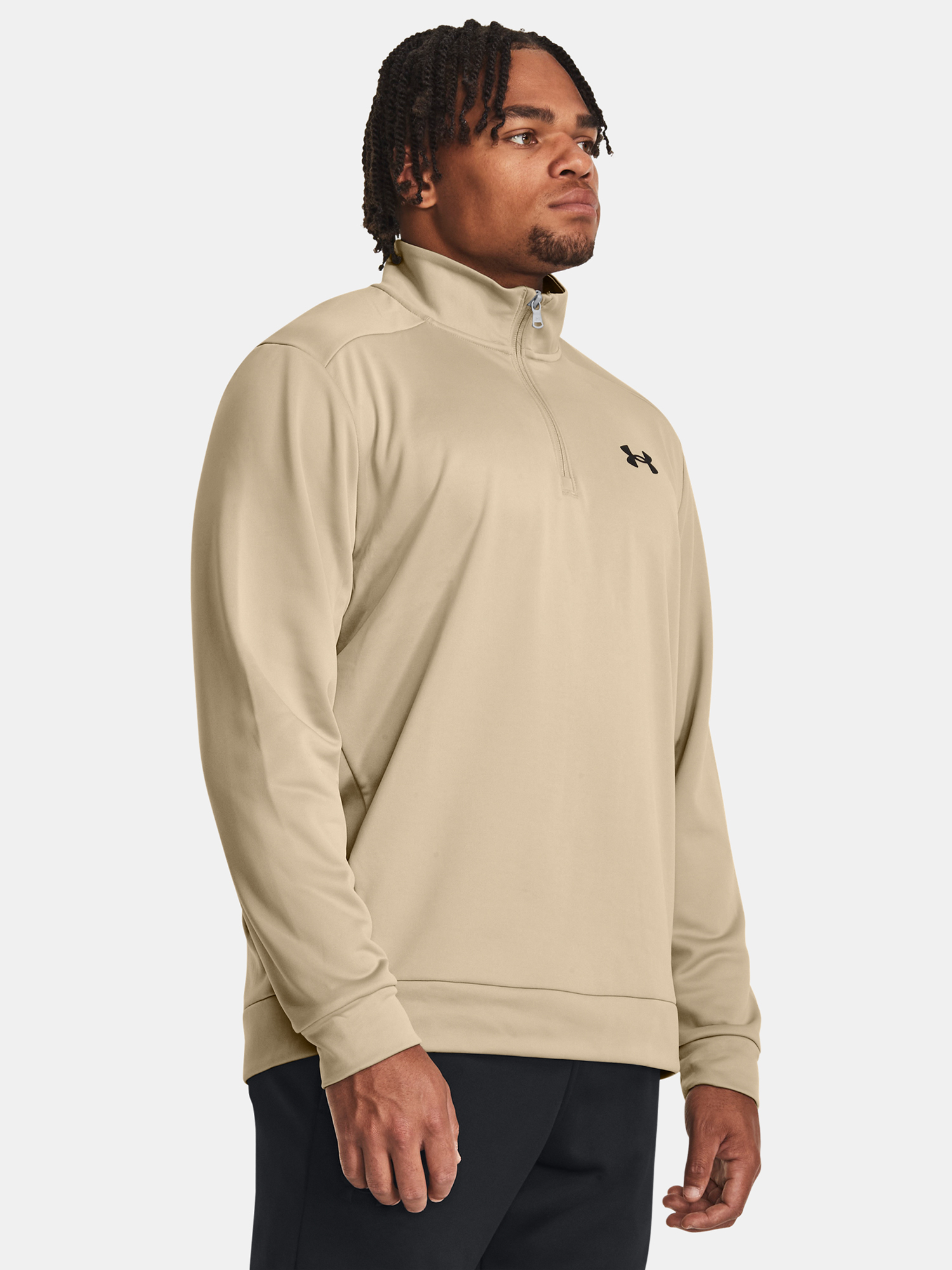 Men's Under Armour UA Armour Fleece 1/4 Zip-BRN - Men's Sweatshirt