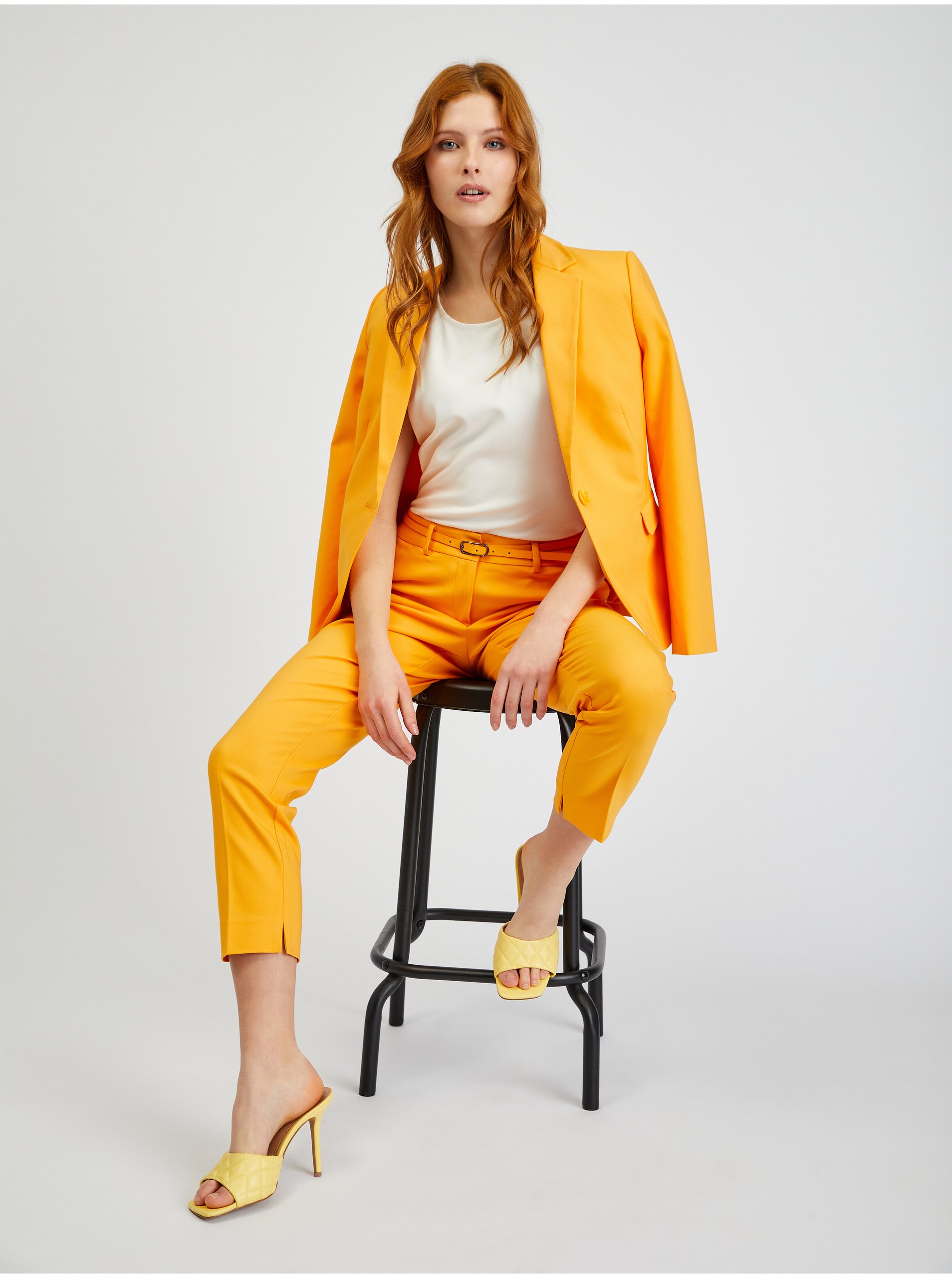 Elegantné nohavice pre ženy ORSAY - oranžová