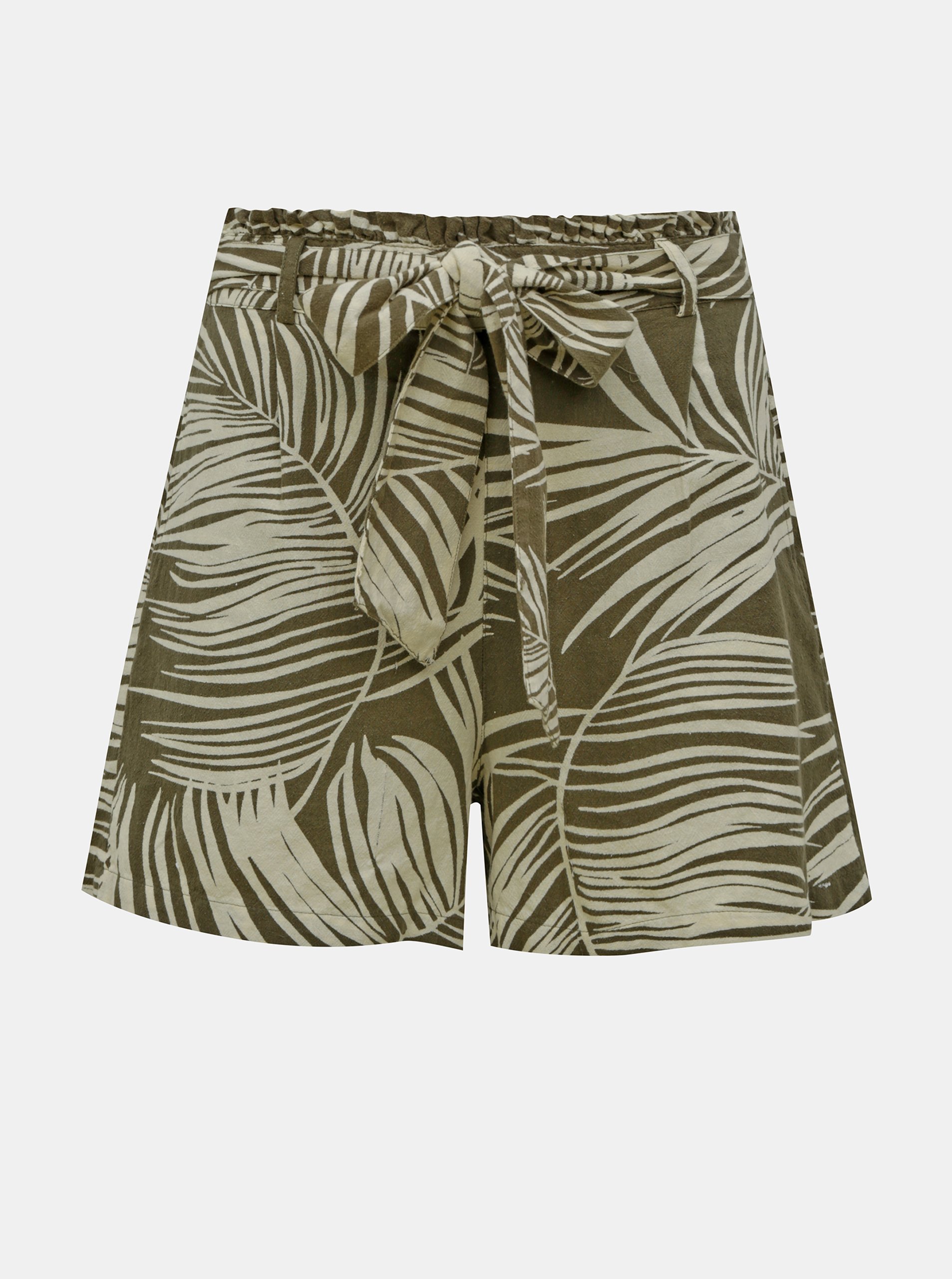 Khaki Patterned Shorts ONLY Rora - Women