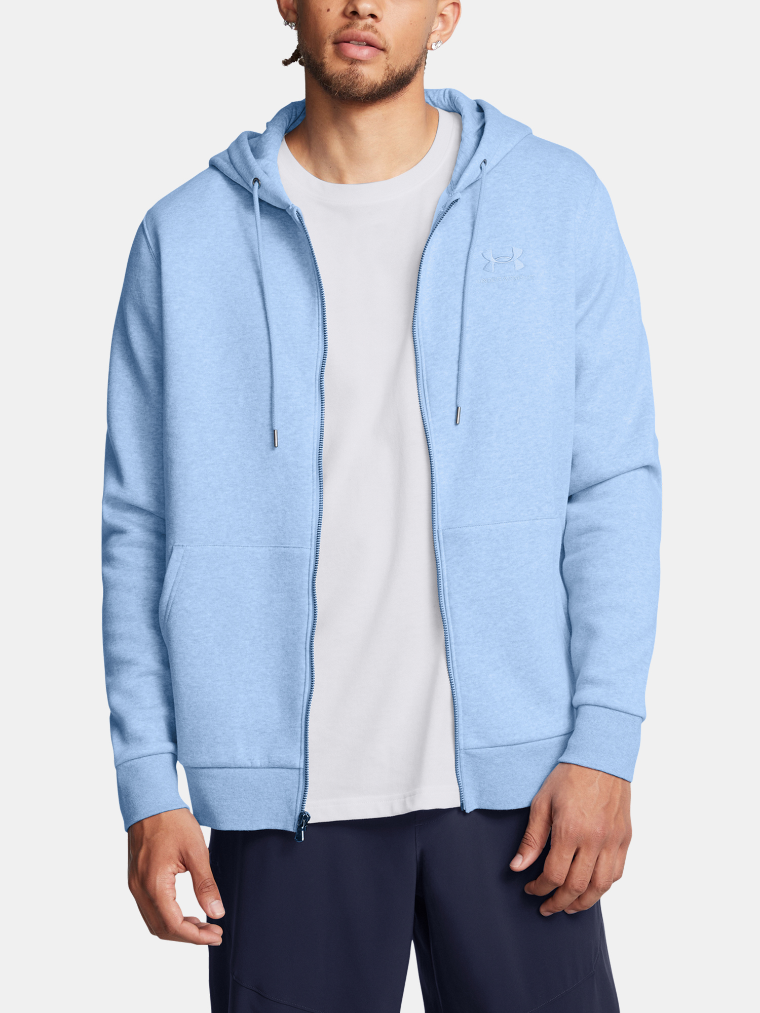 Men's Sweatshirt Under Armour UA Icon Fleece FZ Hood-BLU - Men's