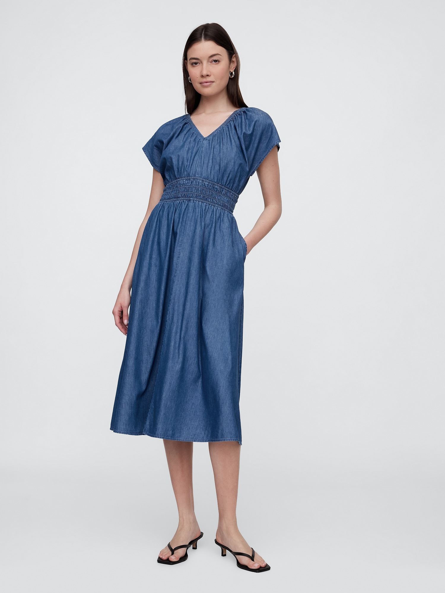 GAP Chambray maxi dress with pockets Americana - Women&#039;s