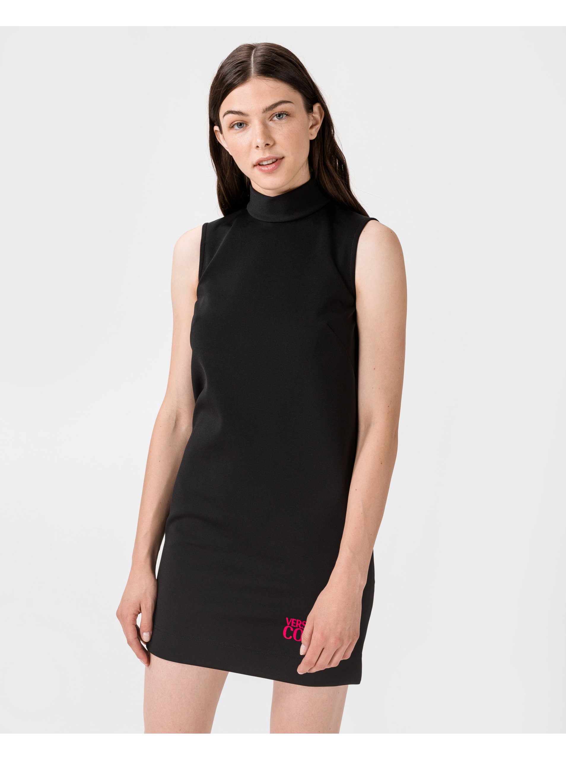 Levně Černé krátké šaty Versace Jeans Couture - Dámské