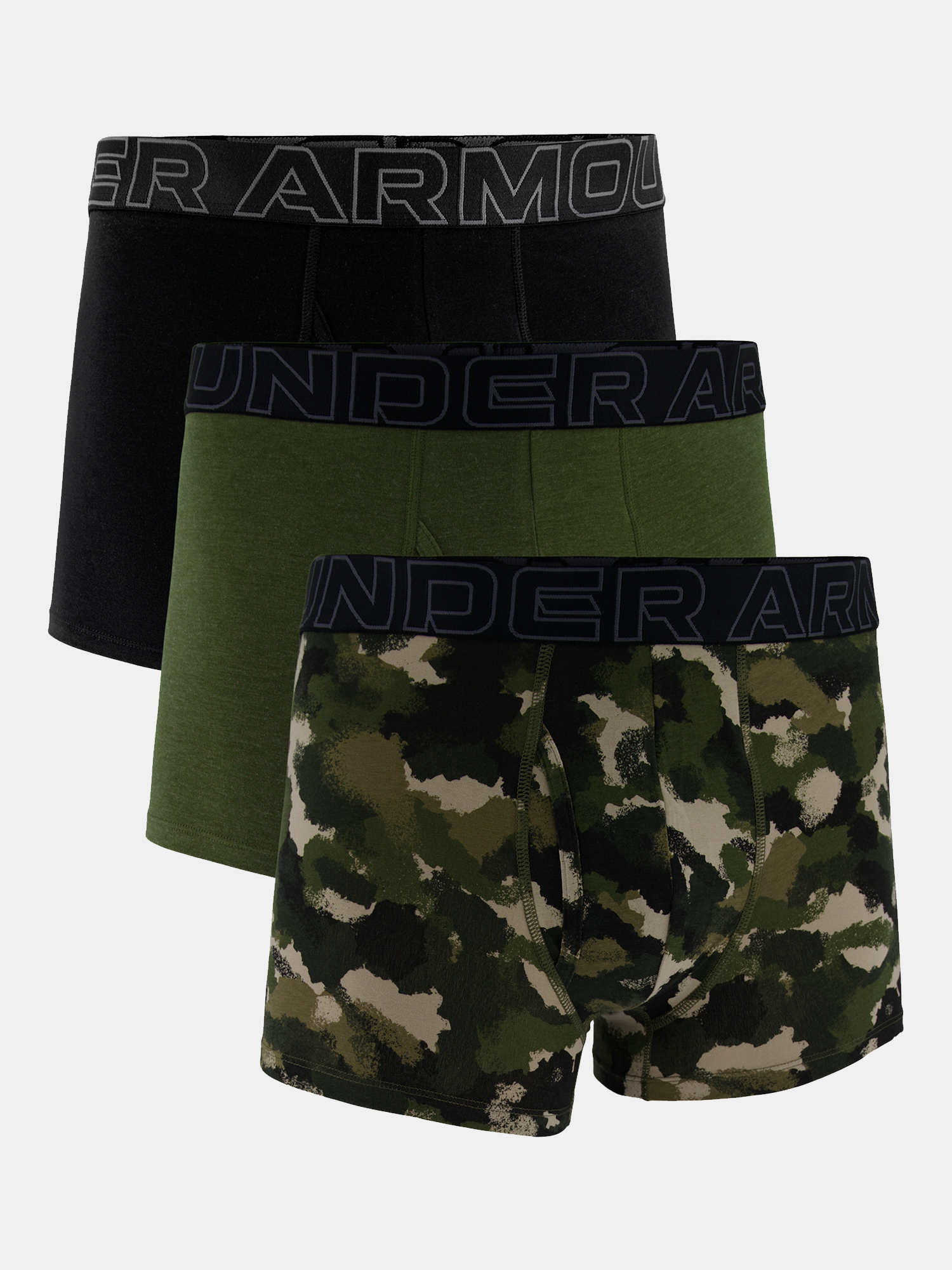 Pánské boxerky Under Armour M UA Perf Cotton Nov 3in-GRN - Pánské