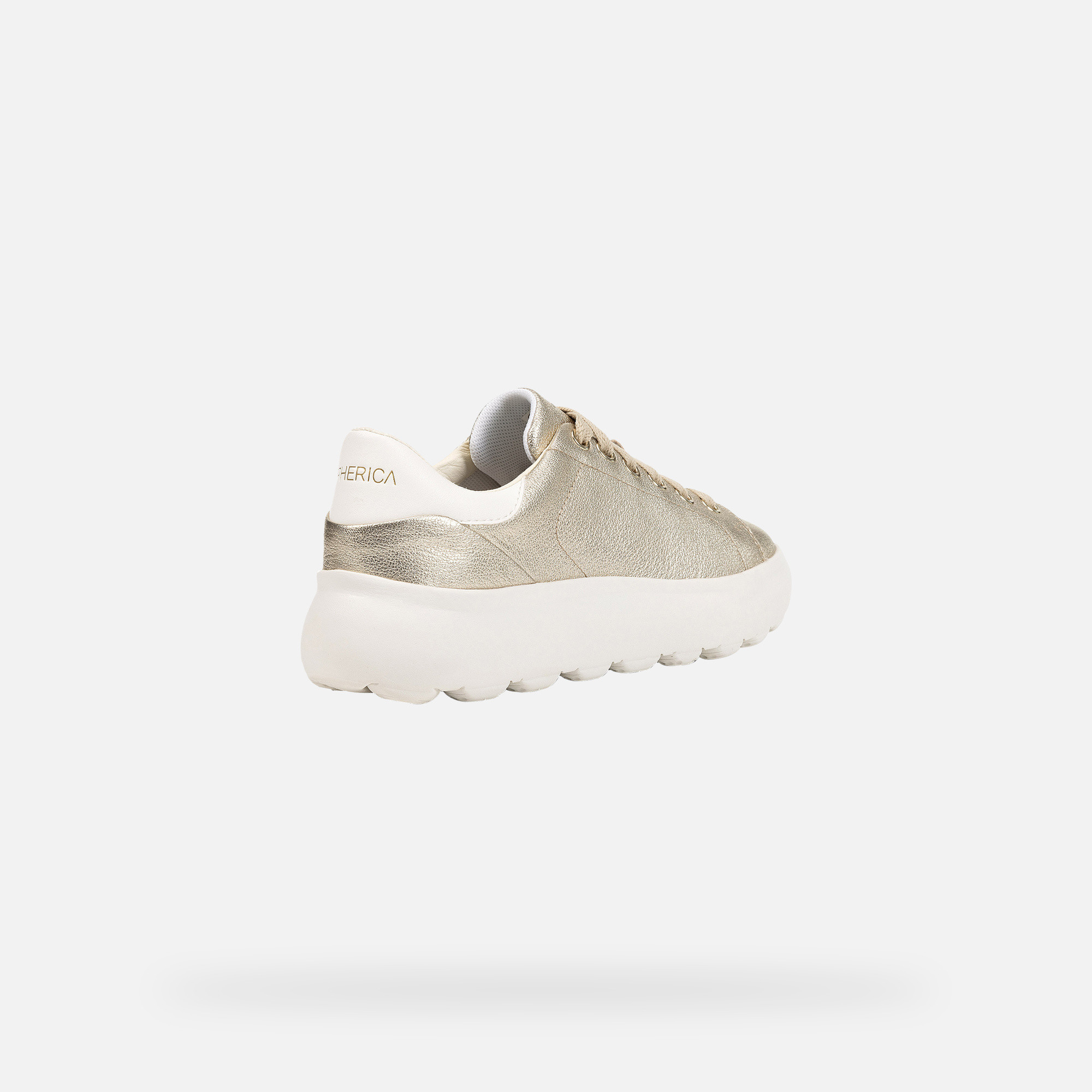 Gold women&#039;s sneakers Geox Spherica EC4.1 - Women&#039;s