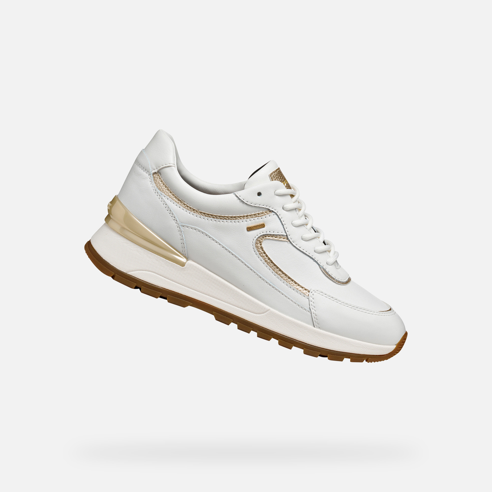 White womens sneakers Geox Desya ABX - Womens