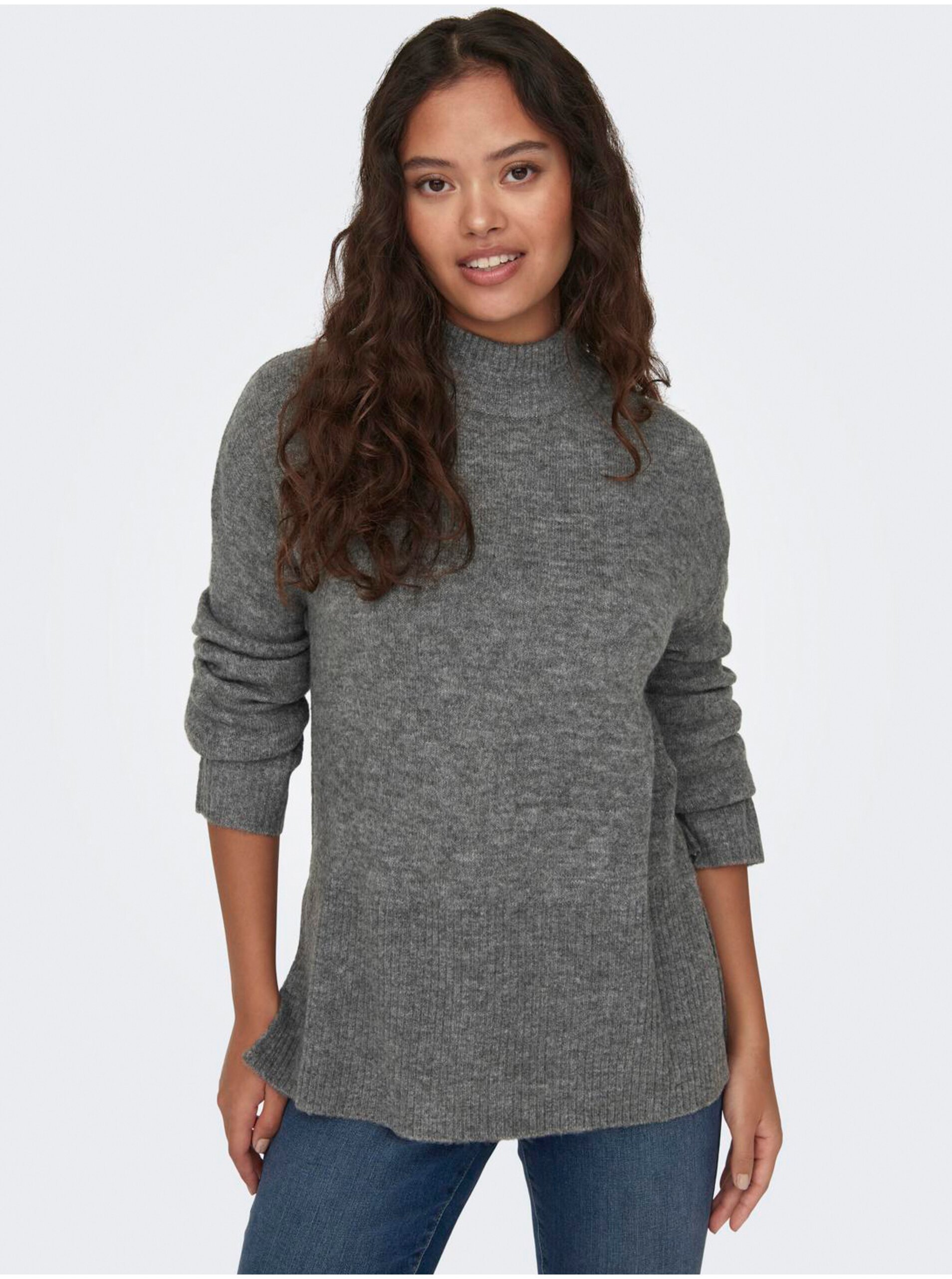 Women's Grey Brindle Sweater JDY Elanora - Women