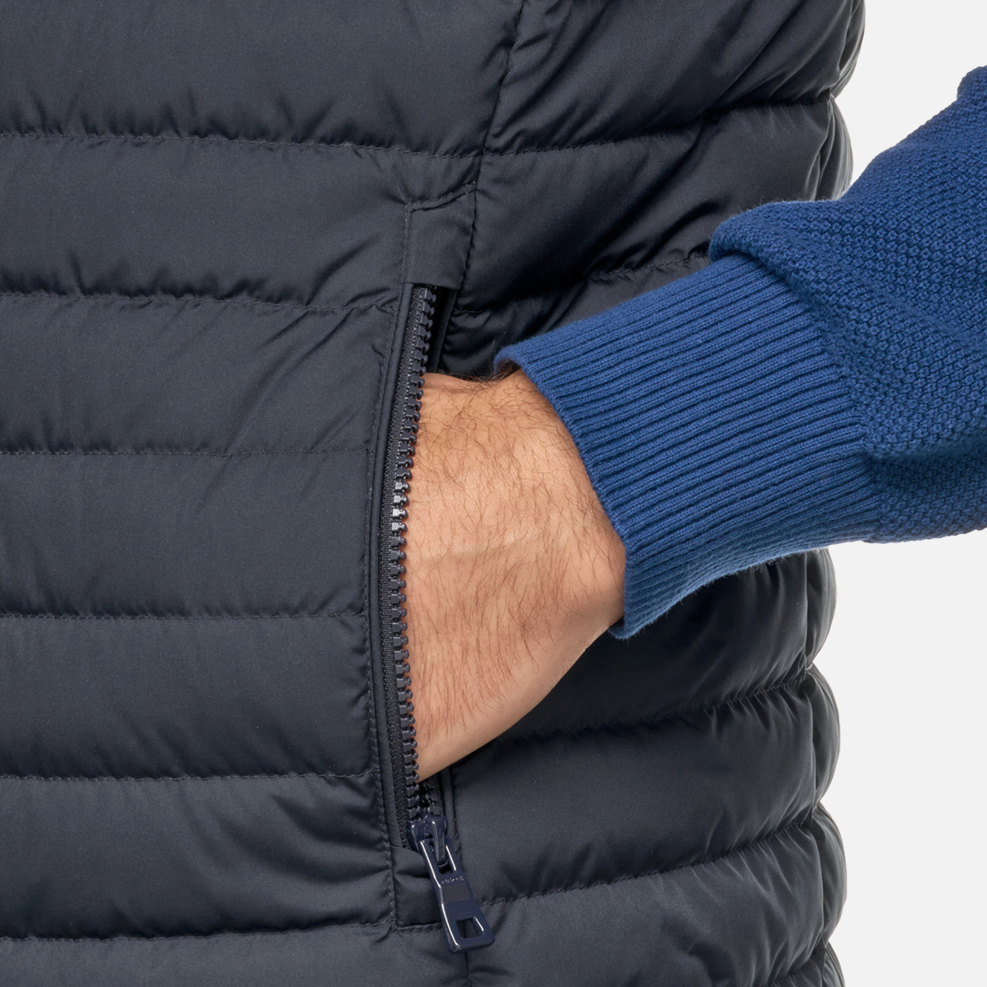 Dark Blue Men's Quilted Jacket Geox Warrens - Mens