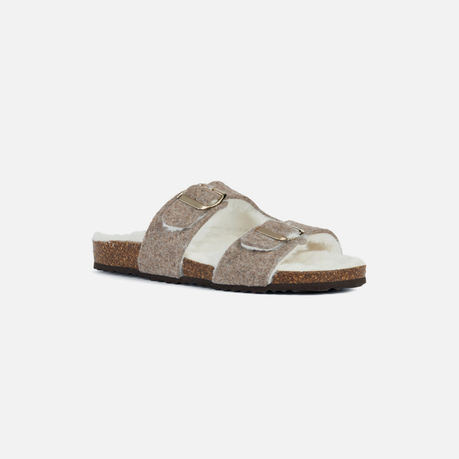 Beige women&#039;s slippers Geox Brionia - Women&#039;s