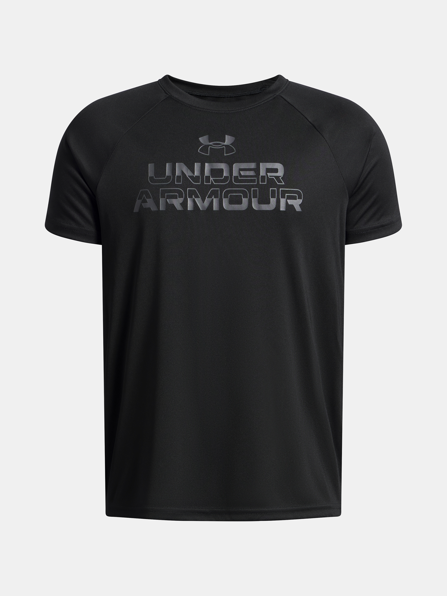 Boys' T-shirt Under Armour UA Tech Split Wordmark SS-BLK - Boys