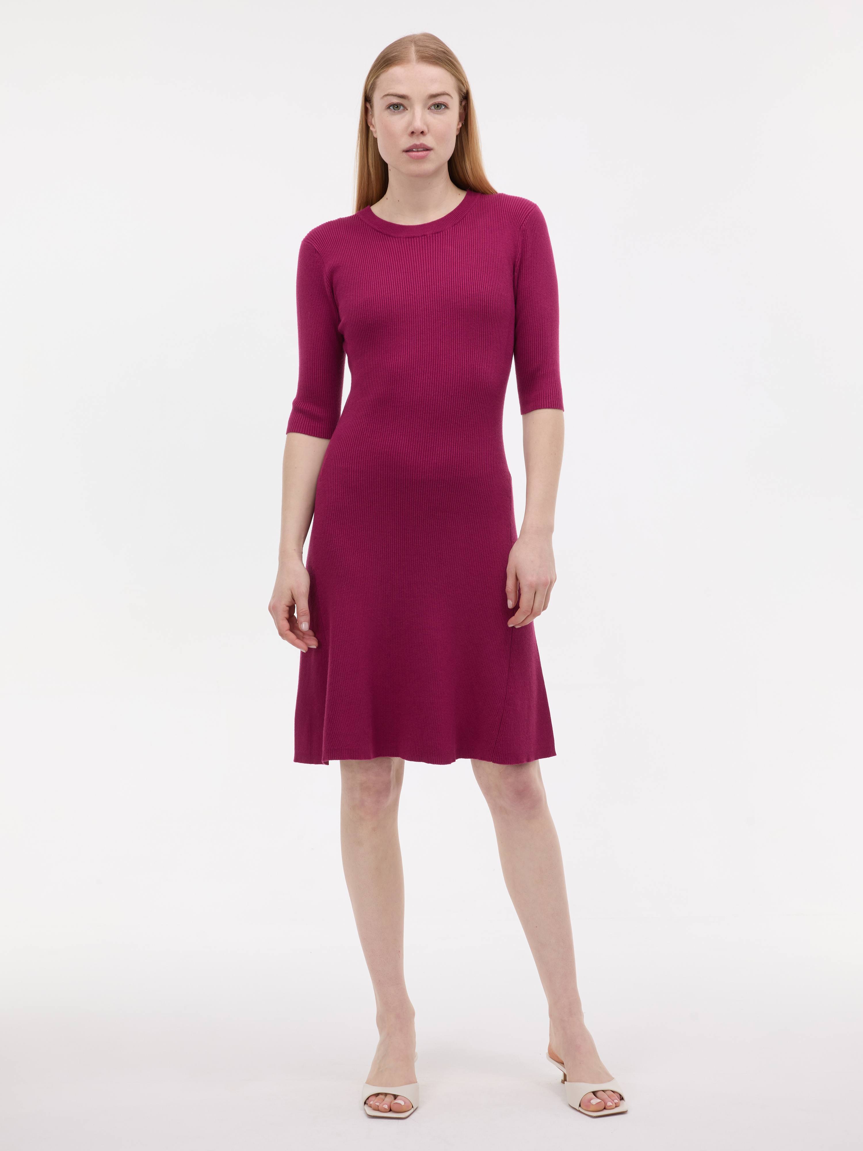 Bordové dámske midi šaty ORSAY