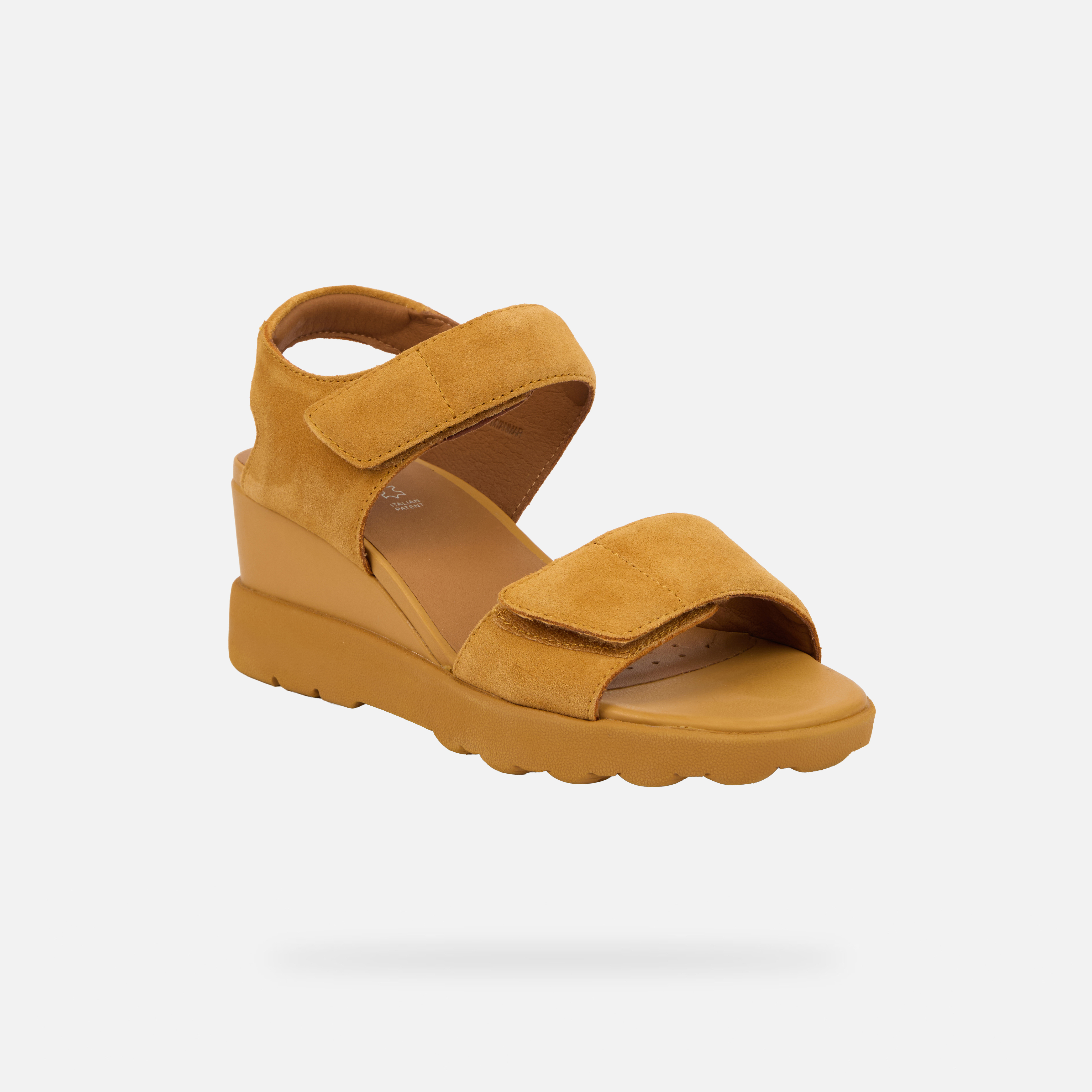 Sandale galbene cu platformă pentru femei Geox Spherica EC6