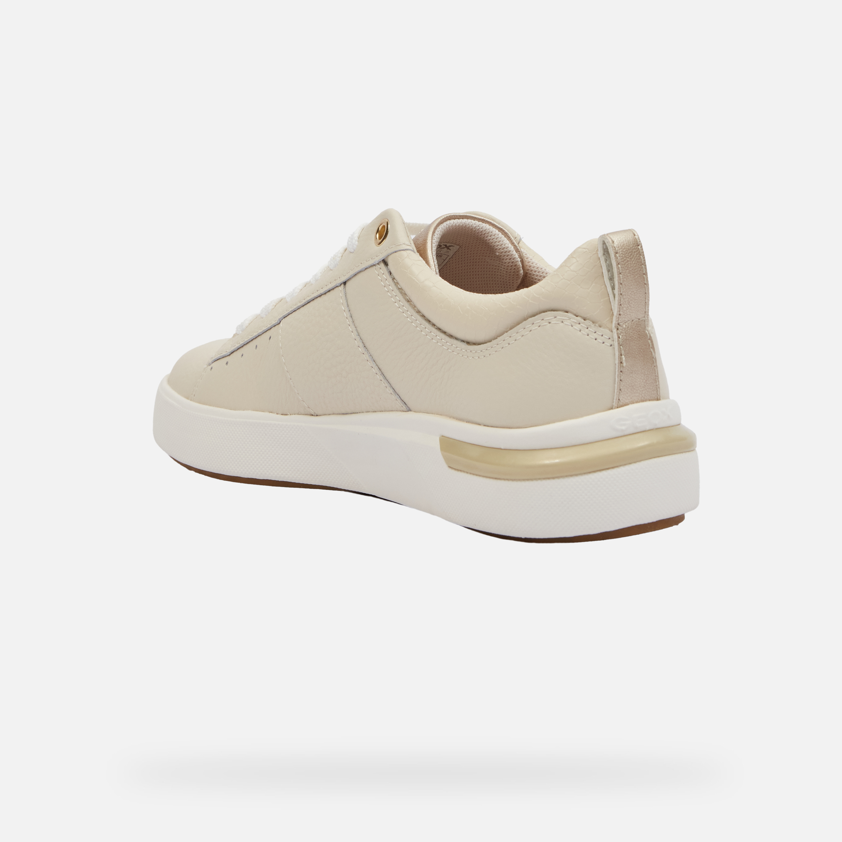 Cream women's sneakers Geox Dalyla - Women's