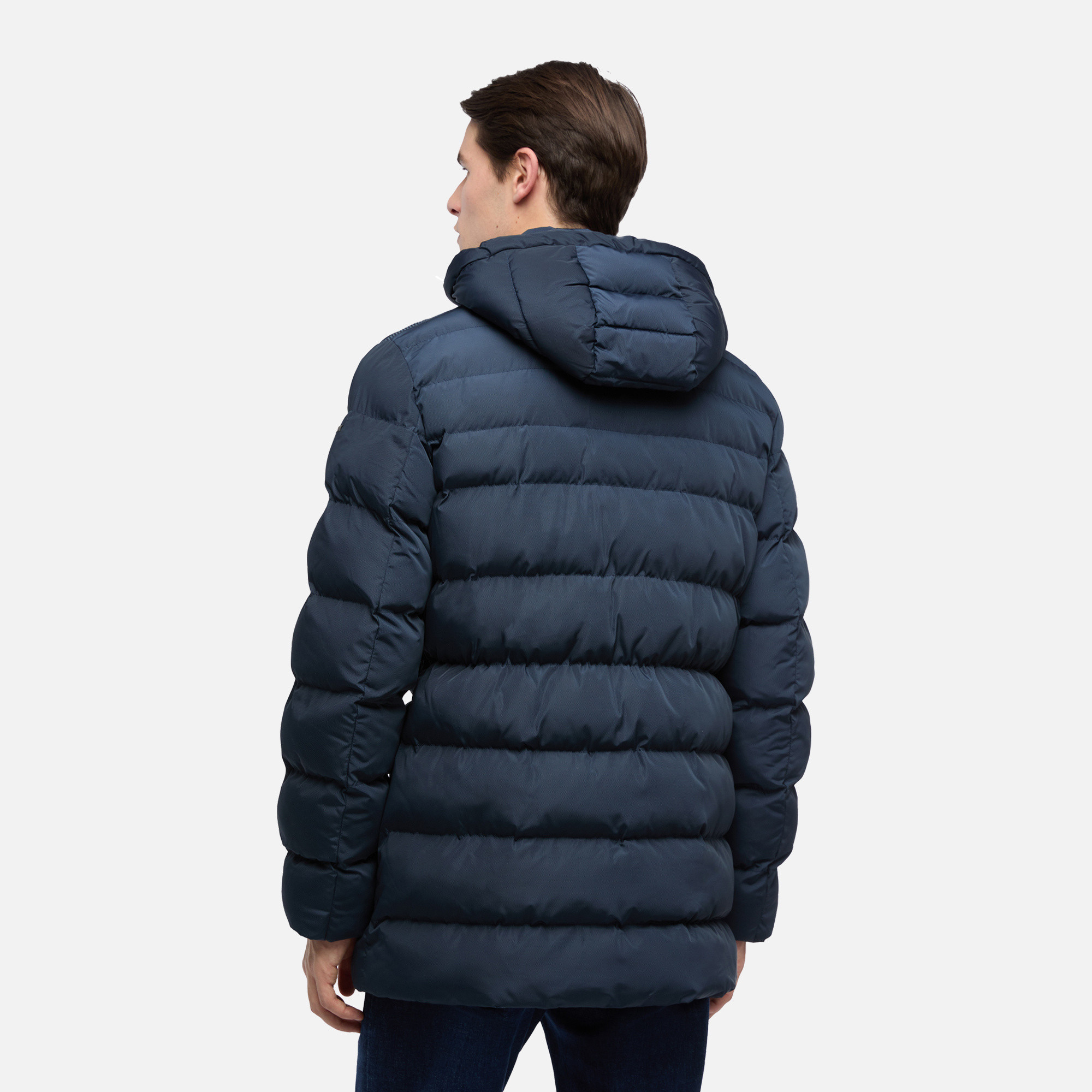 Parka pentru bărbați Geox Leitan albastru închis