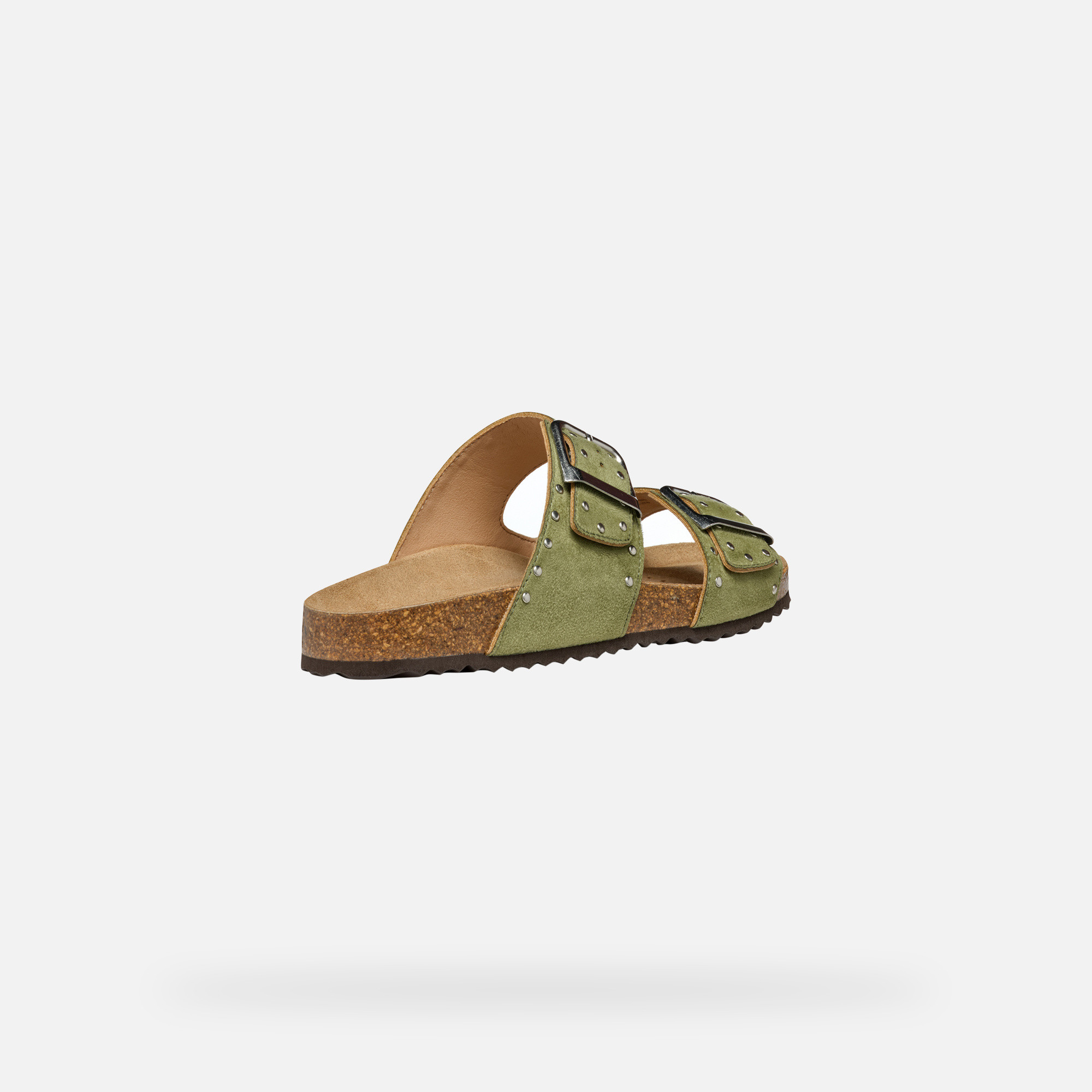 Light green women&#039;s slippers Geox Brionia R - Women&#039;s