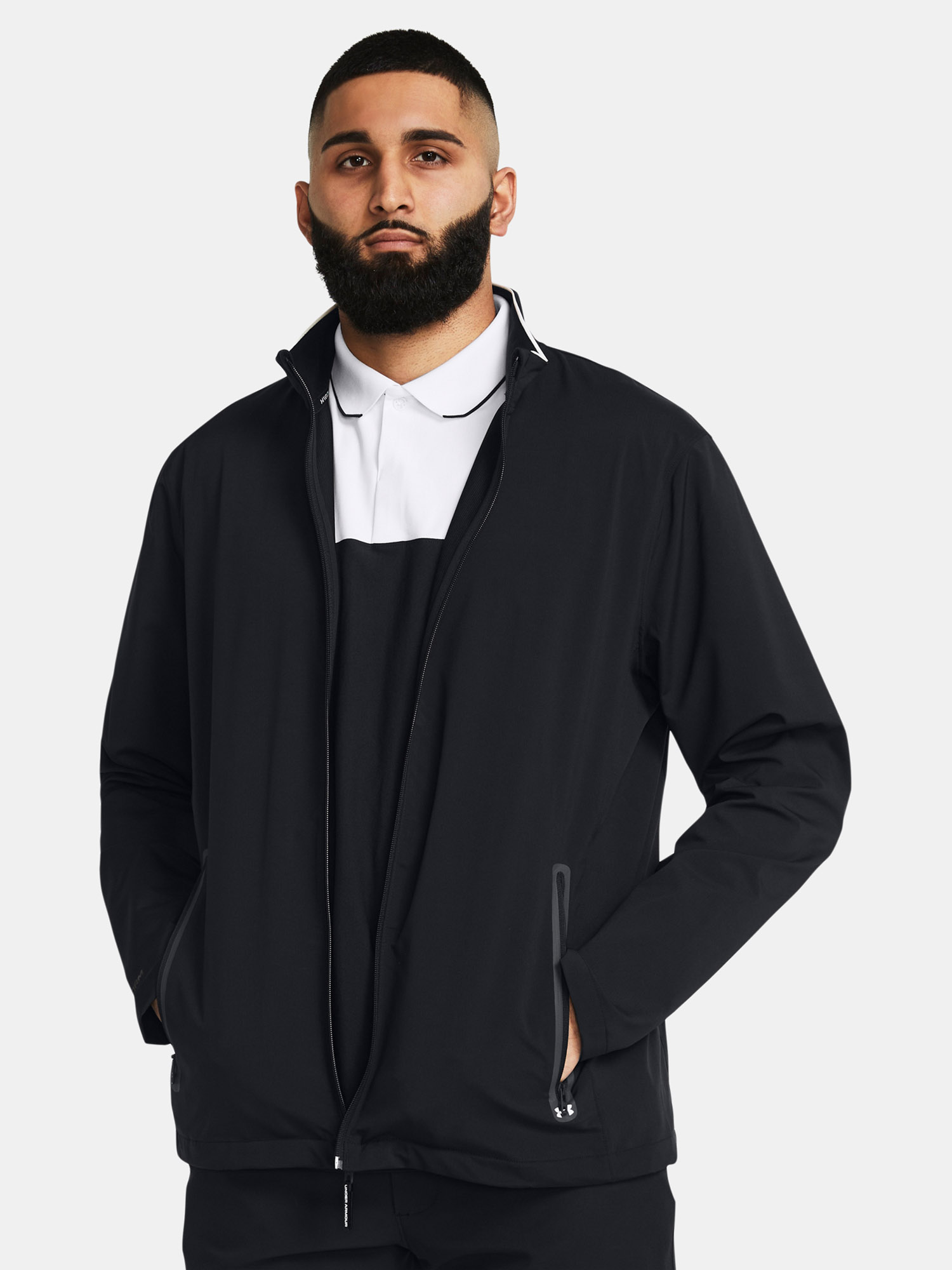 Čierna pánska športová bunda Under Armour UA Storm Windstrike FZ