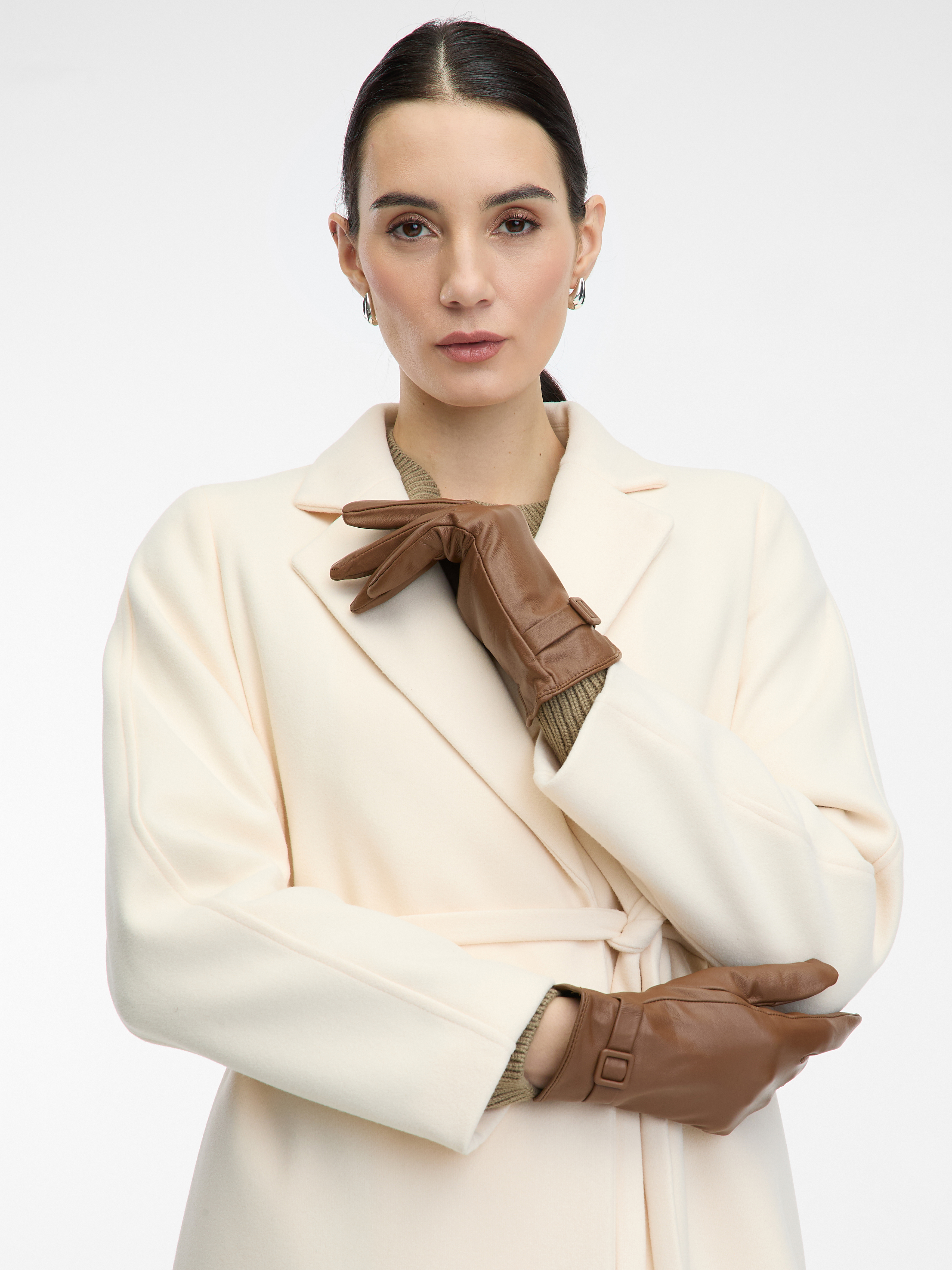 Brown women&#039;s gloves ORSAY - Women&#039;s