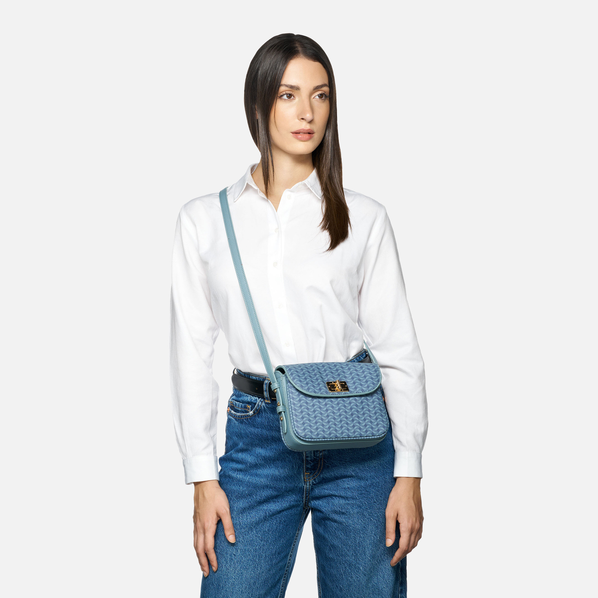 Blue women&#039;s handbag Geox Kleopy - Women&#039;s