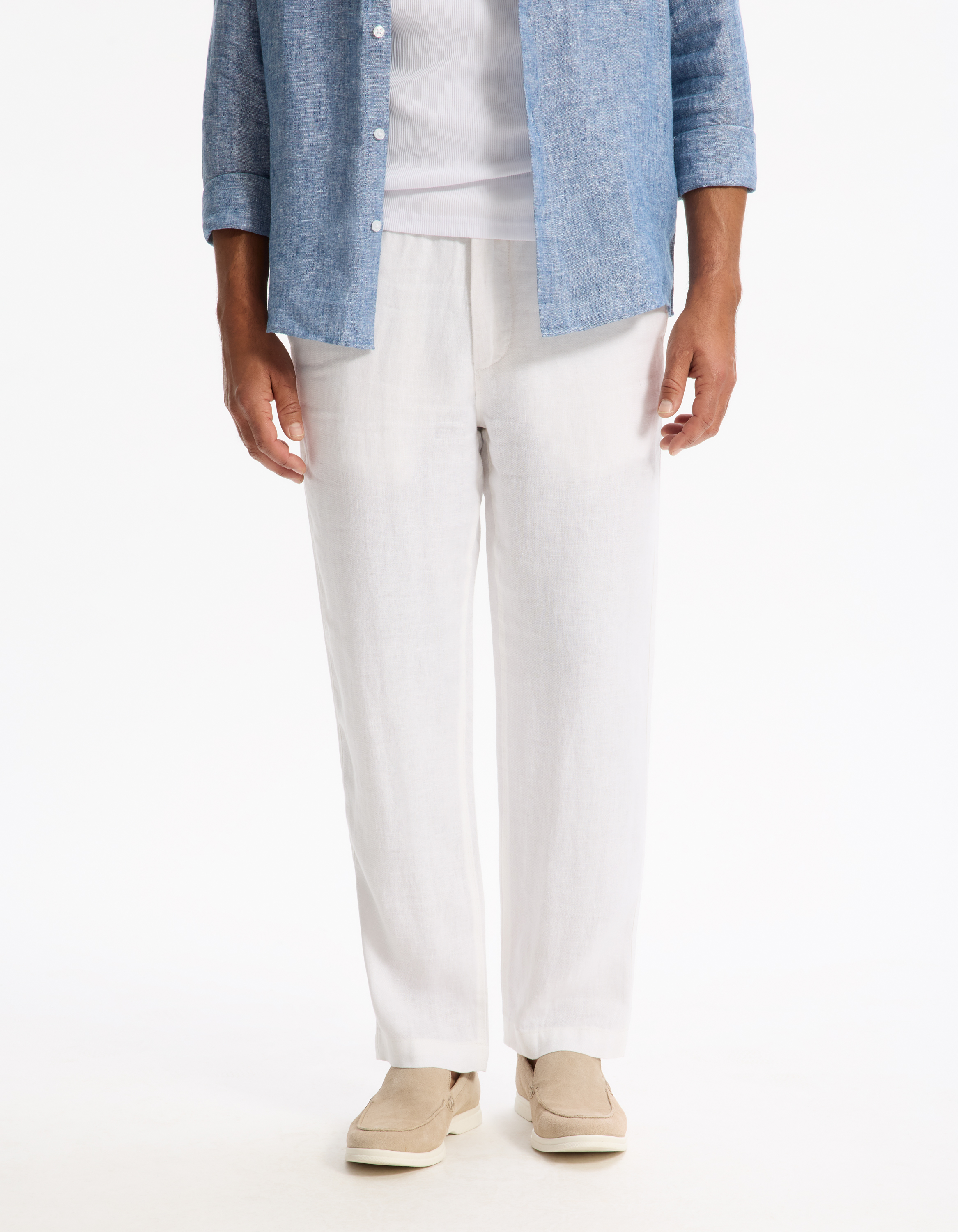 Pantaloni casual pentru barbati Celio - alb