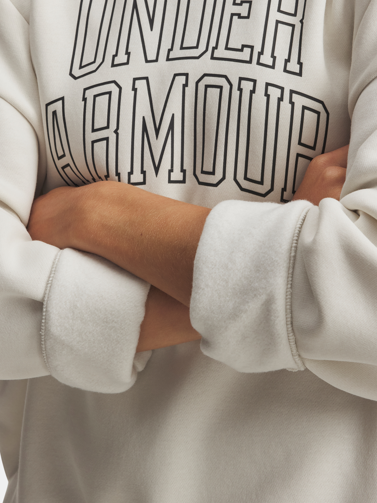 Under Armour Rival Flc OS Varsity Crew-WHT Women's Sweatshirt - Women's