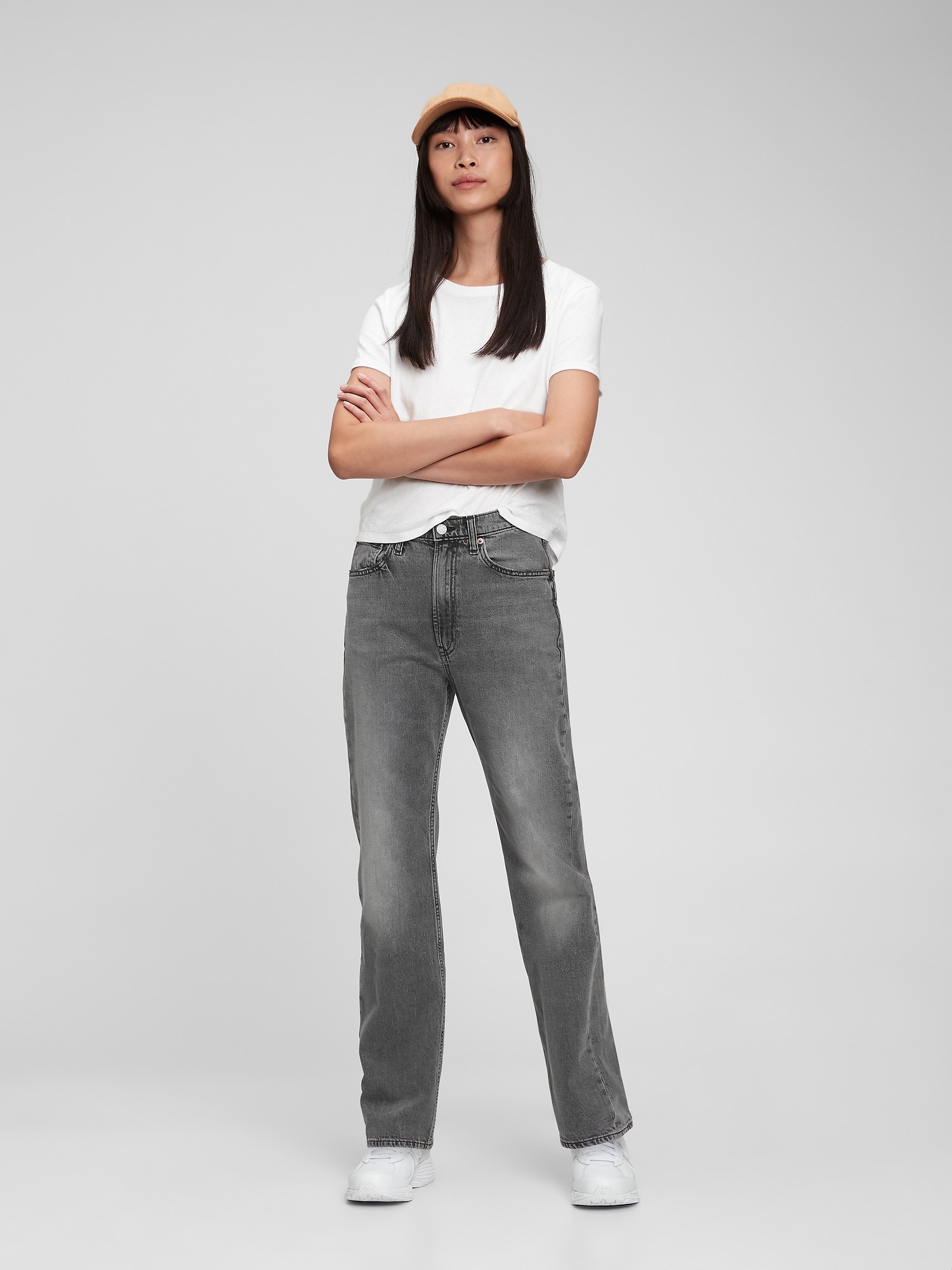 GAP Jeans loose washed high rise bolin - Women
