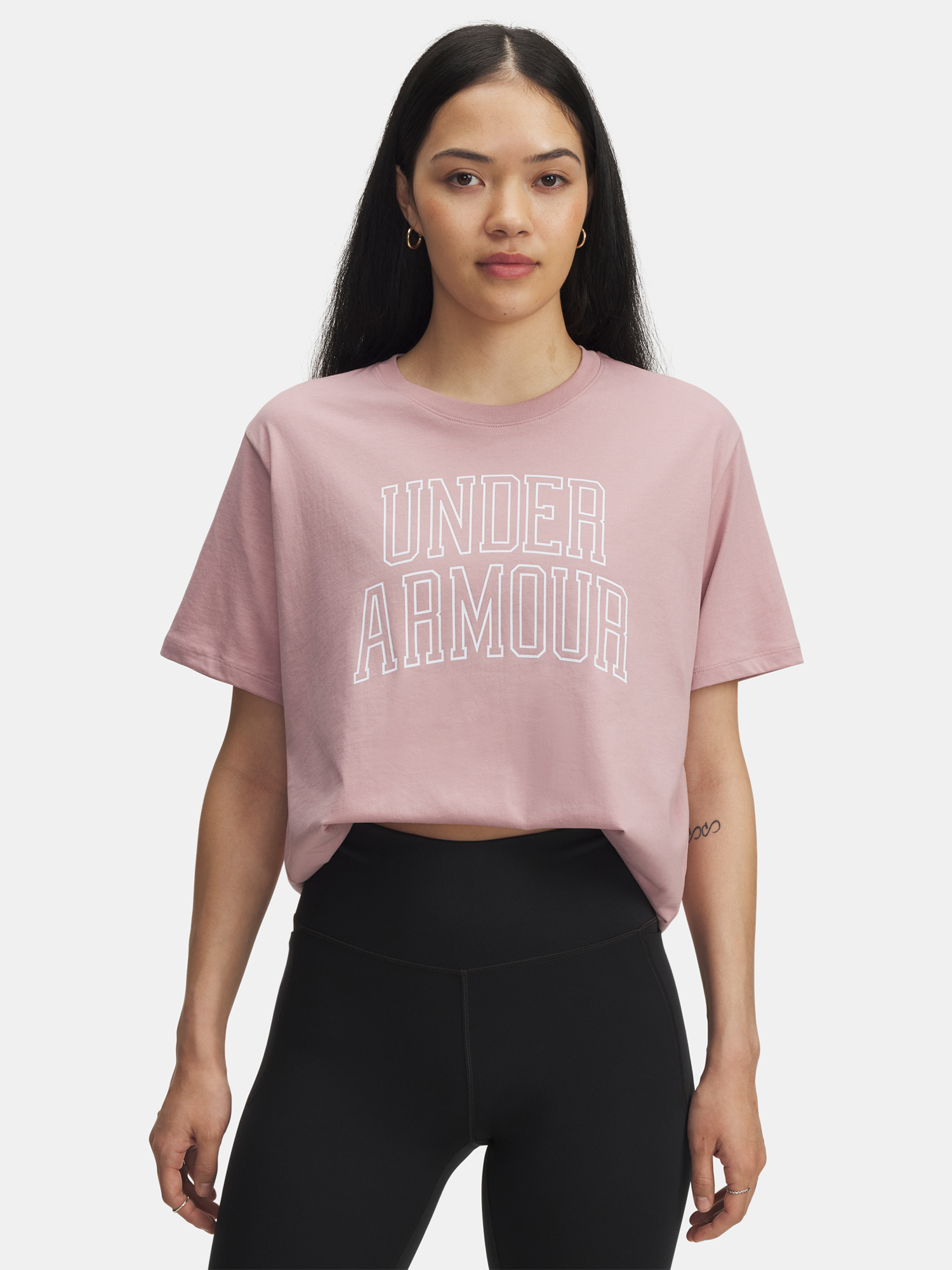 Women&#039;s T-shirt Under Armour Rival OS Campus Tee-PNK - Women