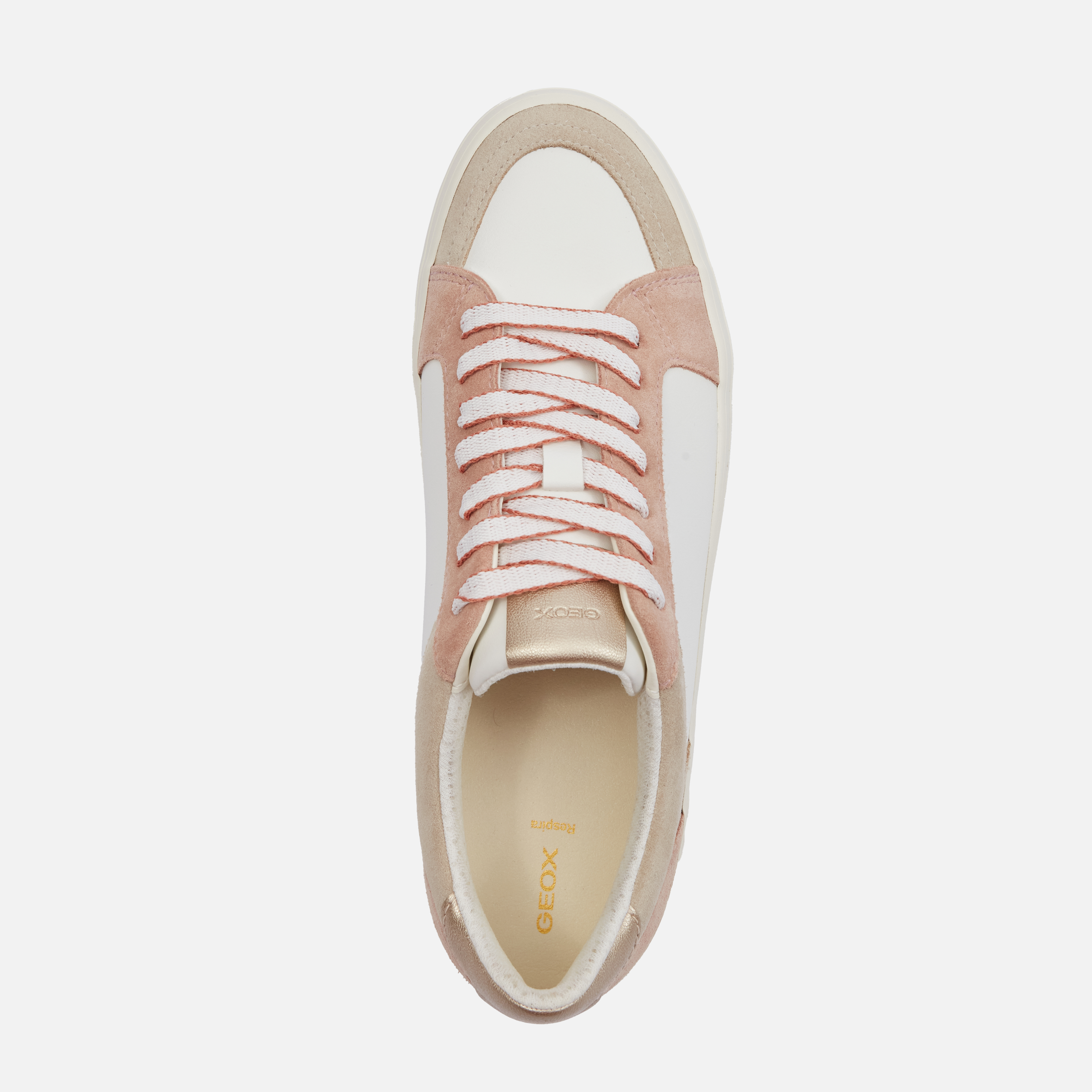 Cream women's sneakers Geox Emmeleny - Women's