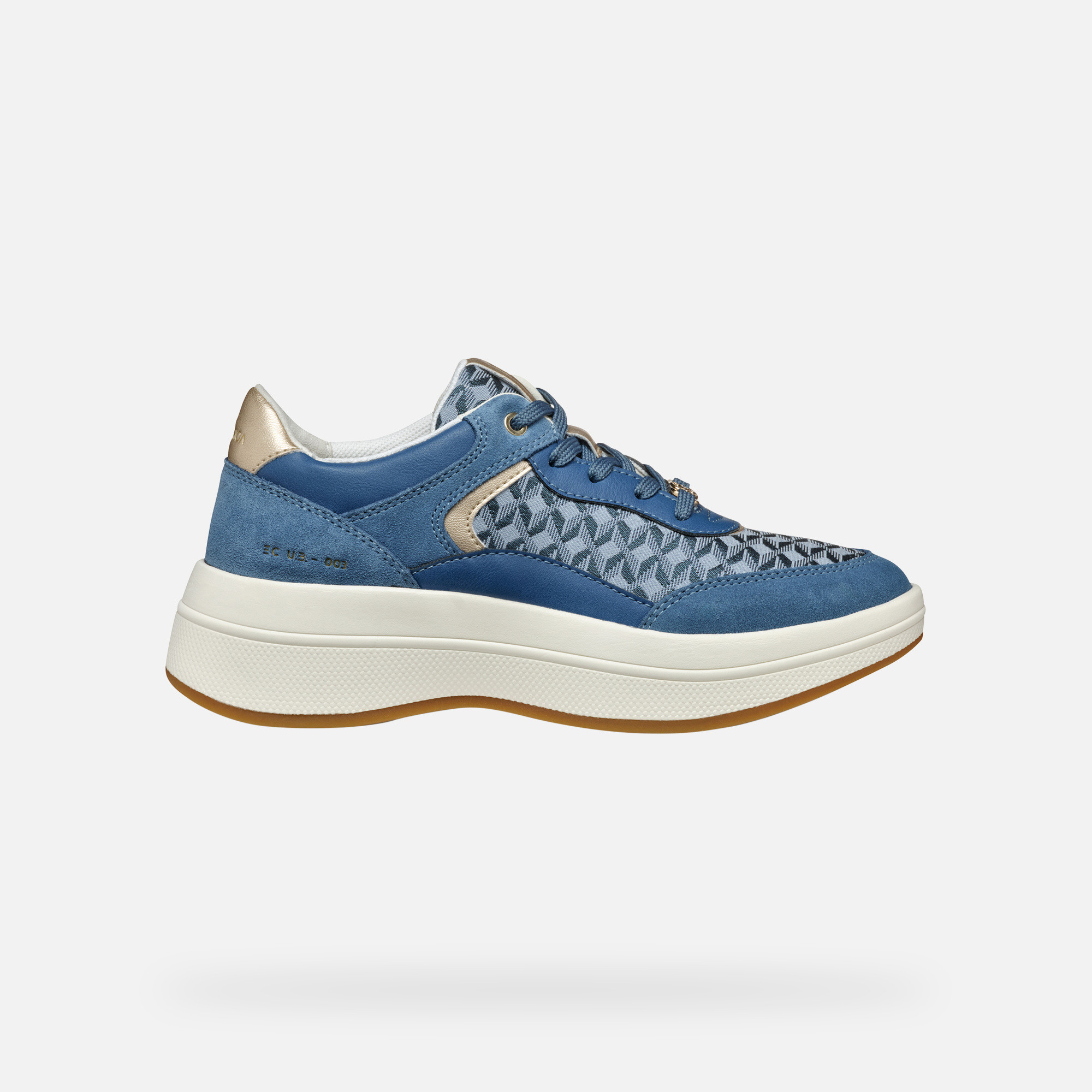 Light blue women's sneakers Geox Spherica ECUB-3 - Women's