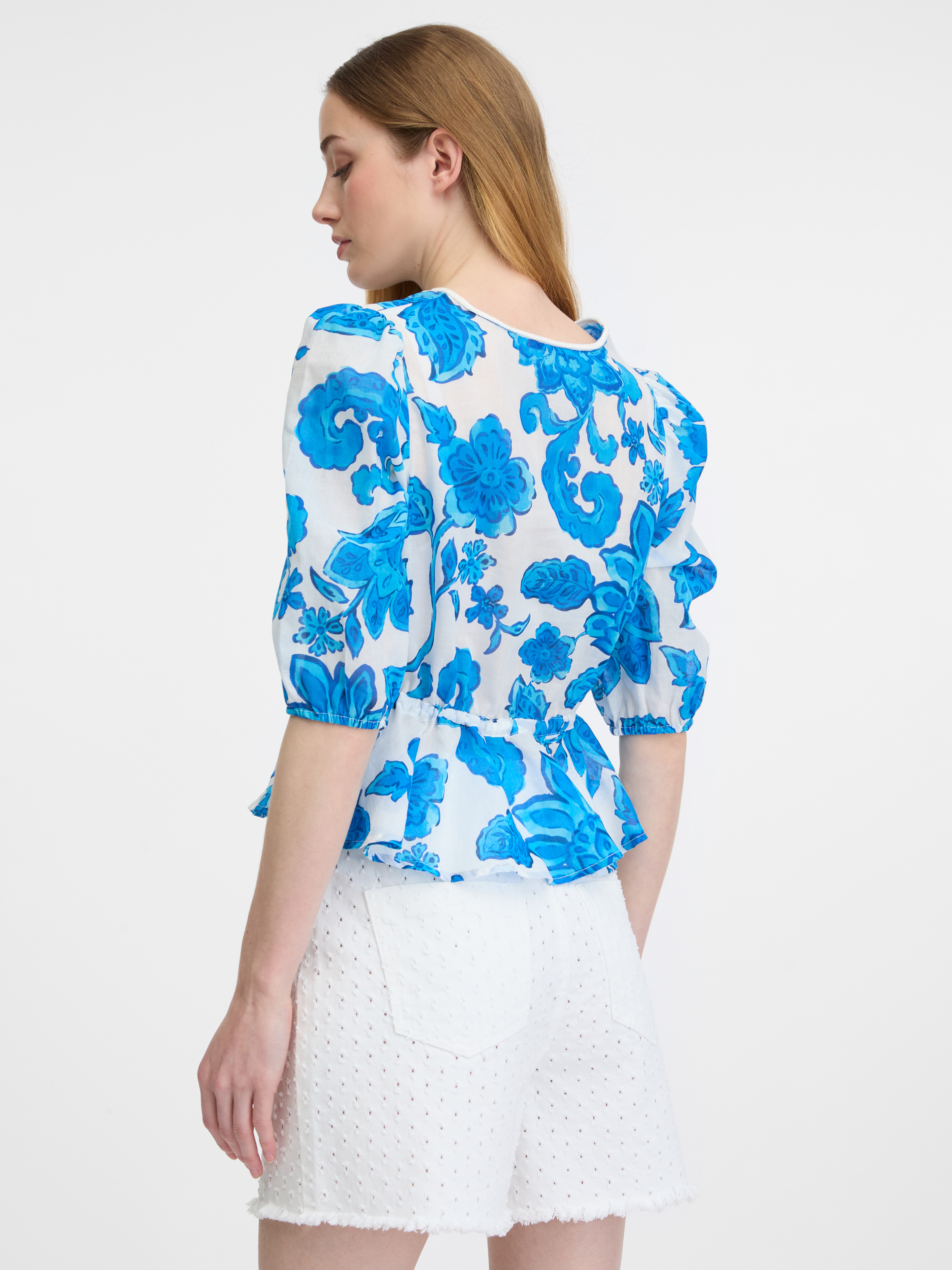 Blue women's patterned blouse ORSAY - Women's