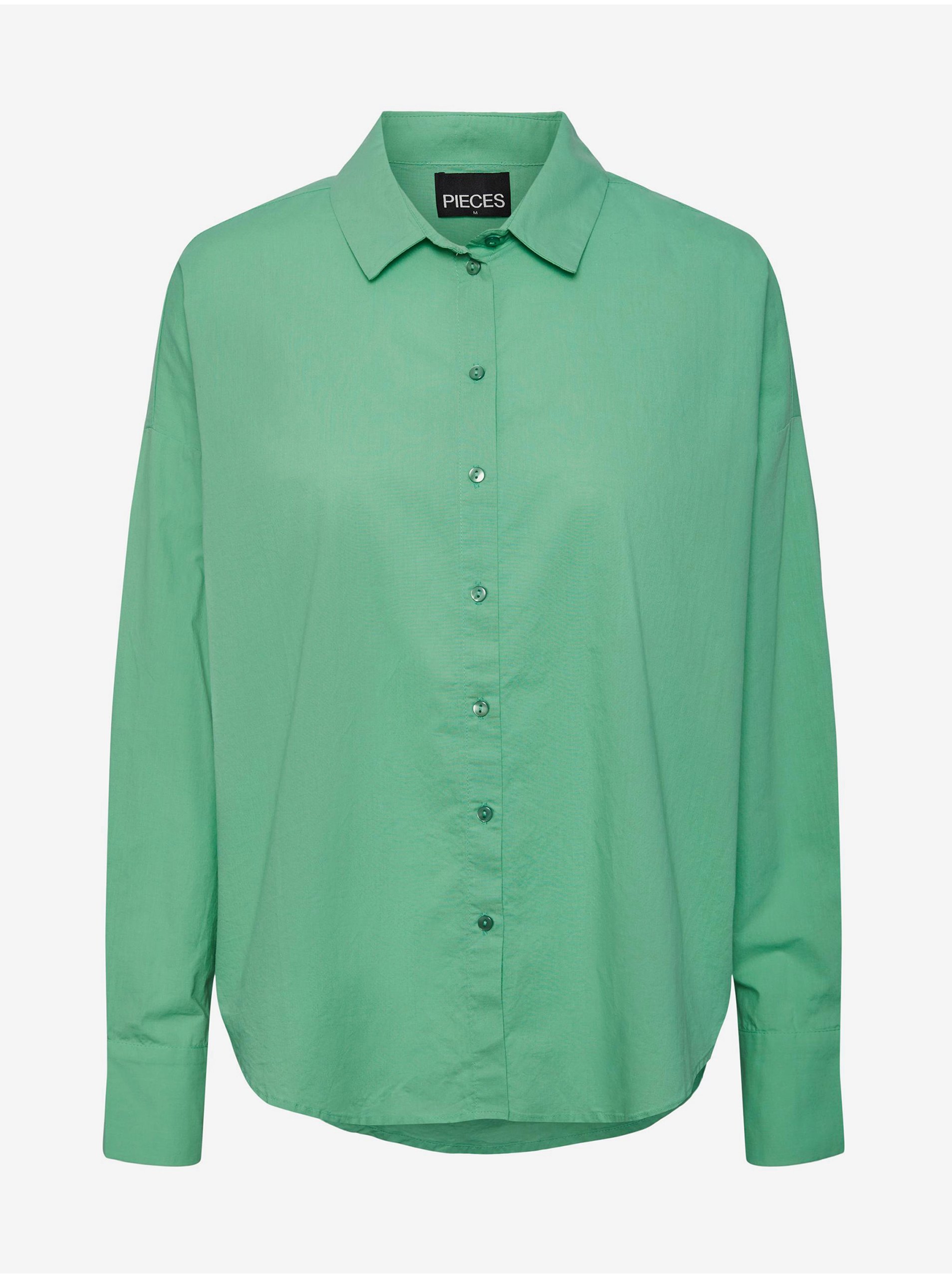 Camasi pentru femei Pieces - verde deschis