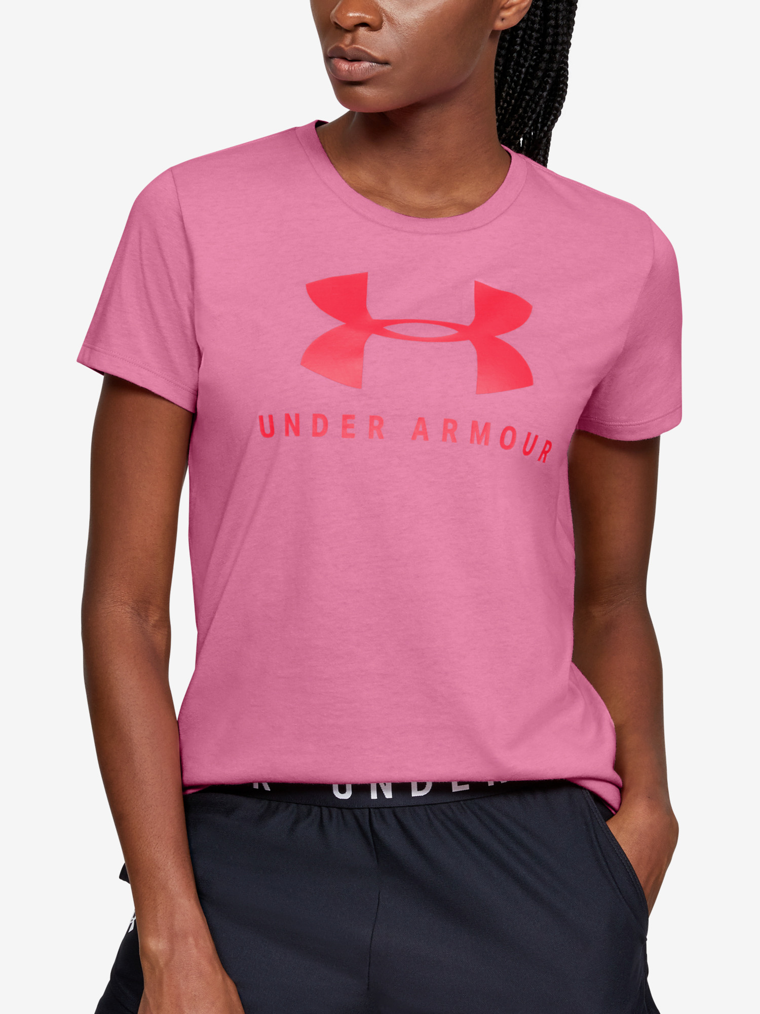 Under Armour tričko GRAPHIC SPORTSTYLE CLASSIC CREW - PNK