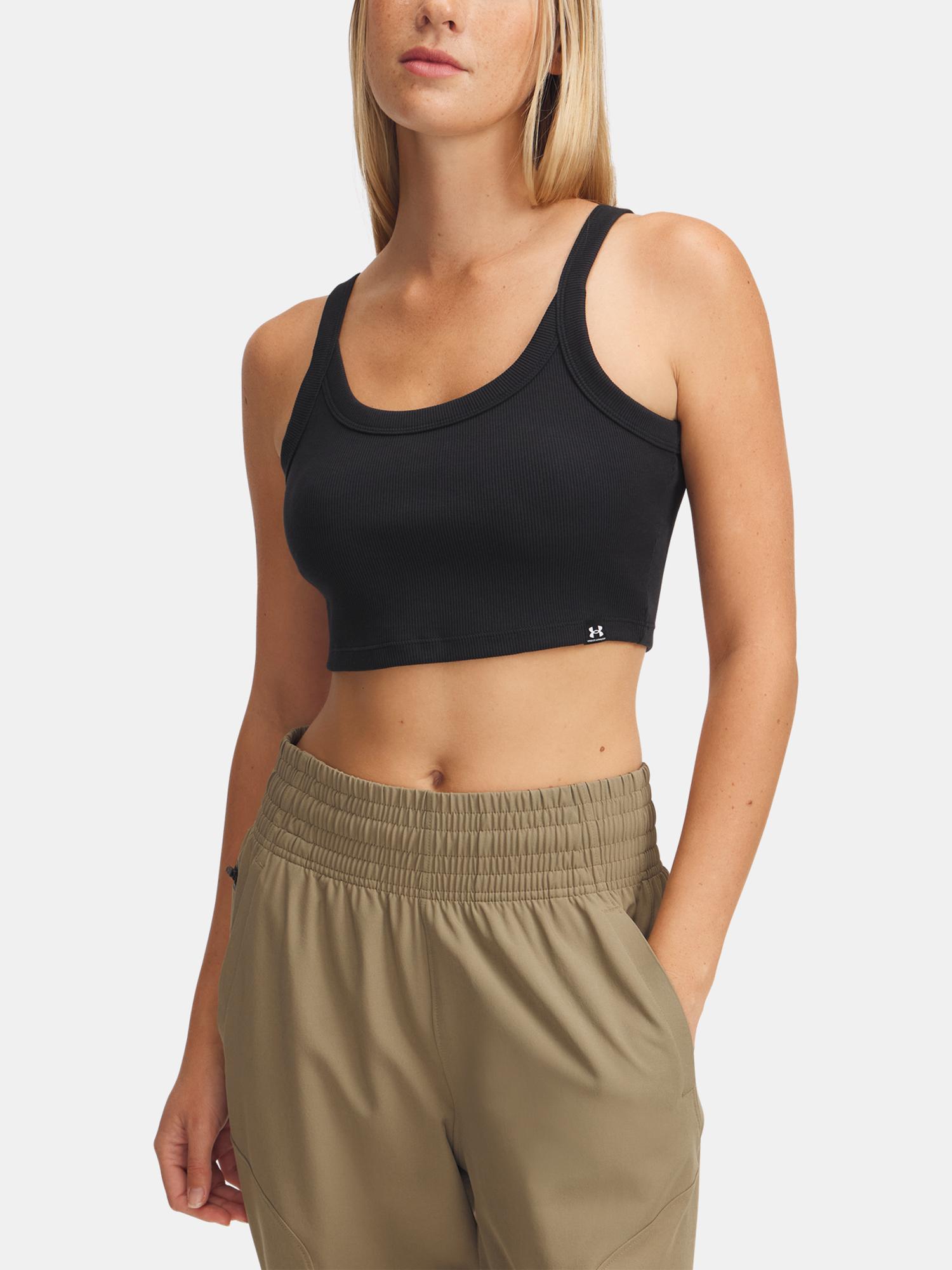 Womens tank top Under Armour UA Rival Rib Baby Tank - Womens