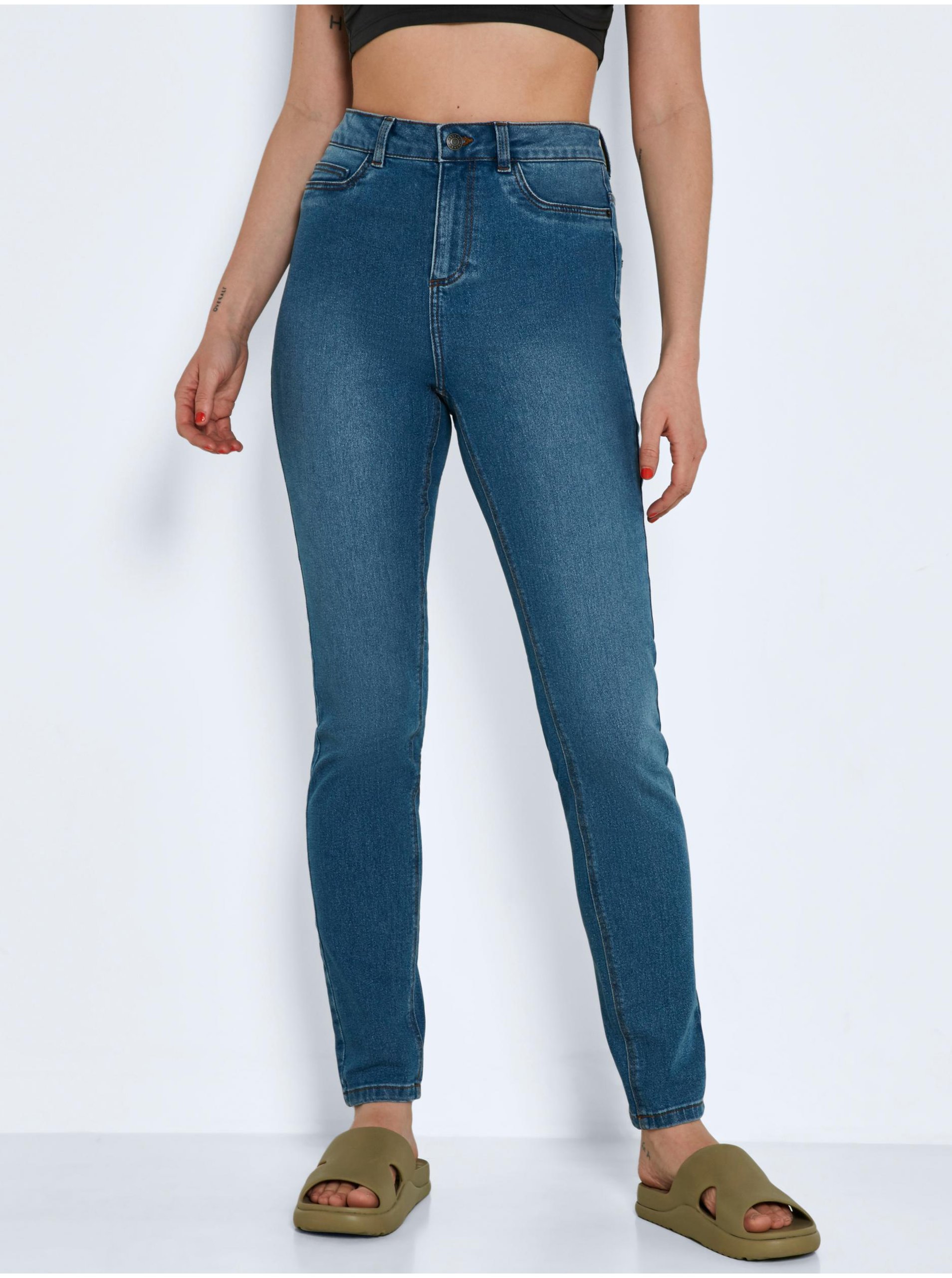 Modré skinny fit džíny Noisy May Gaga - Dámské