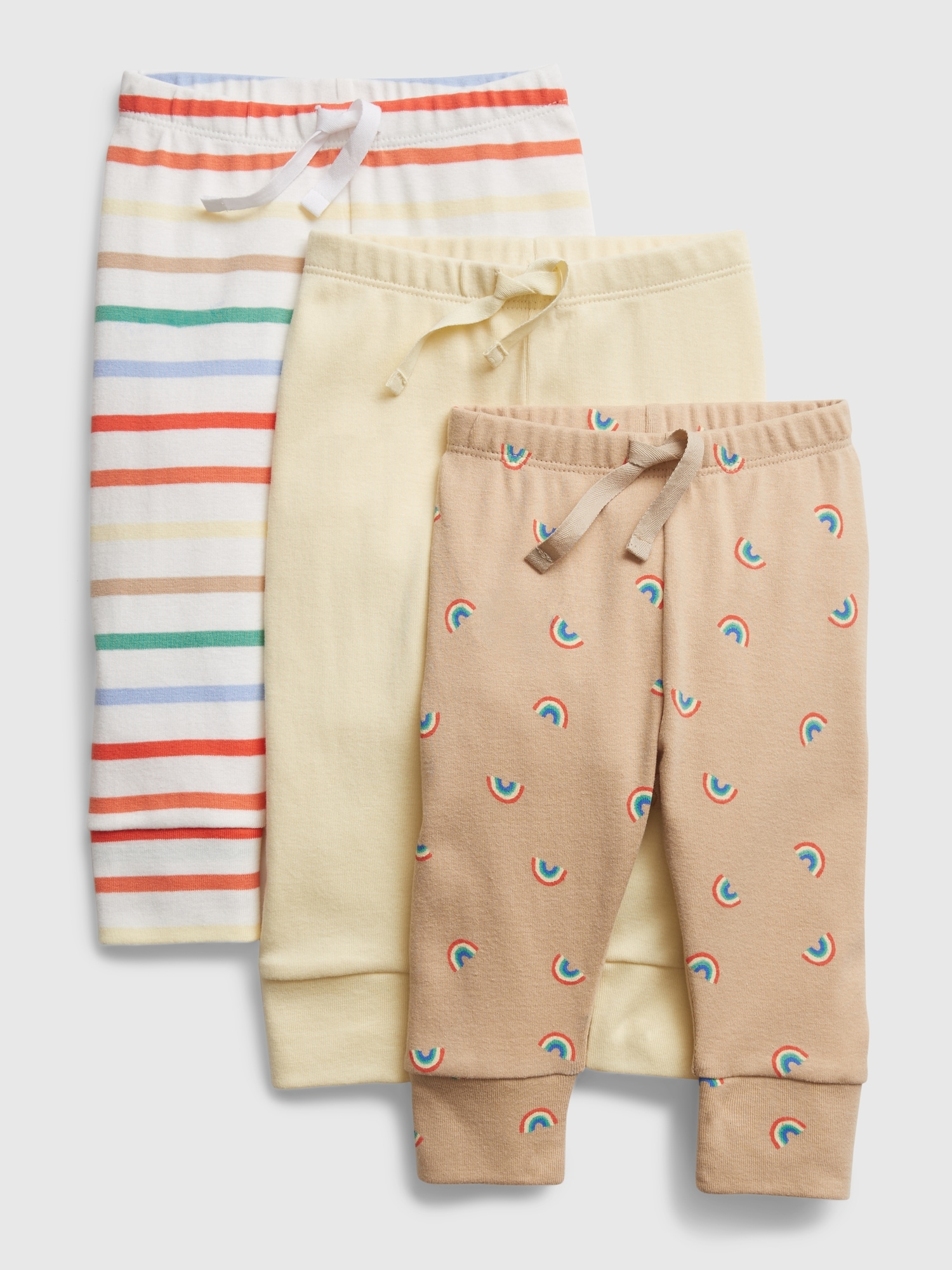 GAP Baby Cotton Sweatpants, 3pcs - Unisex